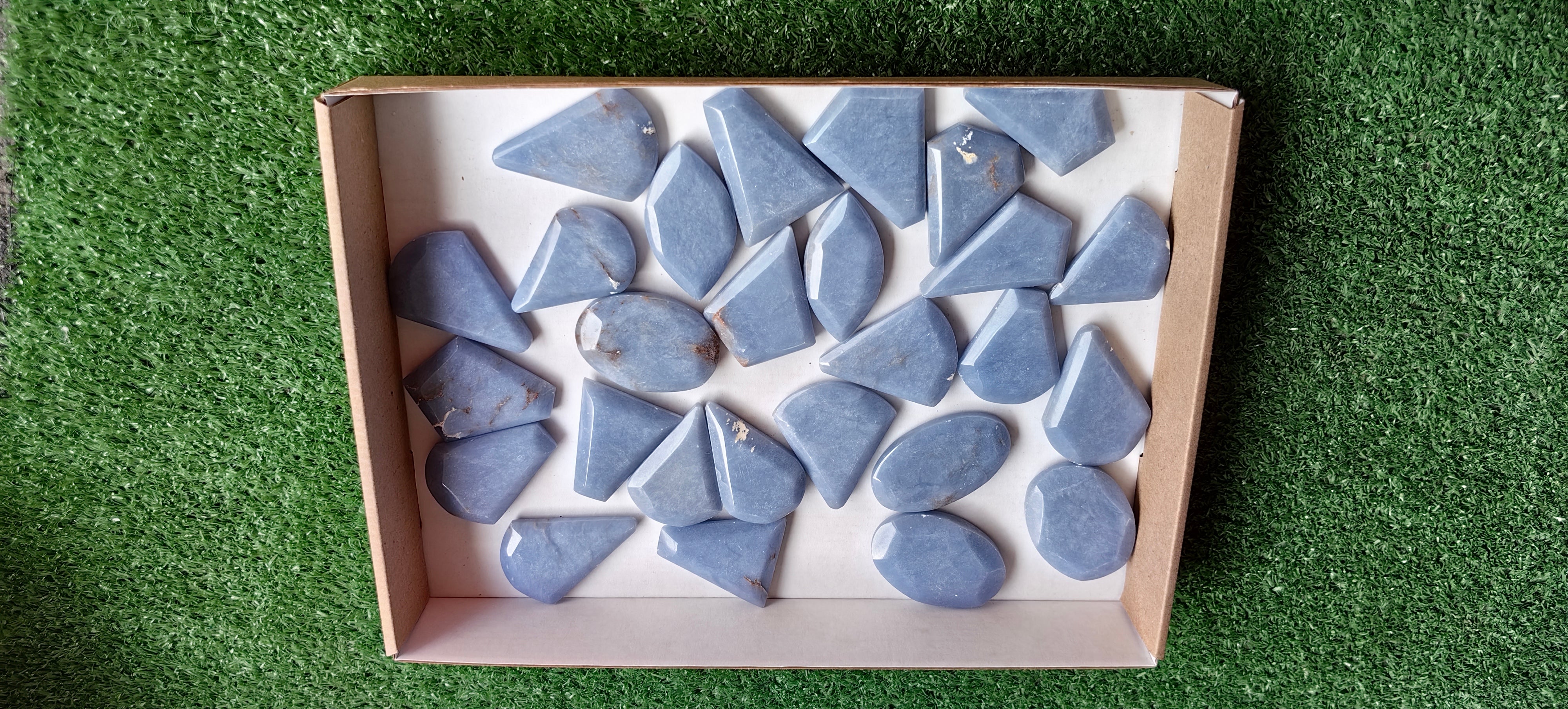 Lot 27 pcs Angelite Free Form Faceted