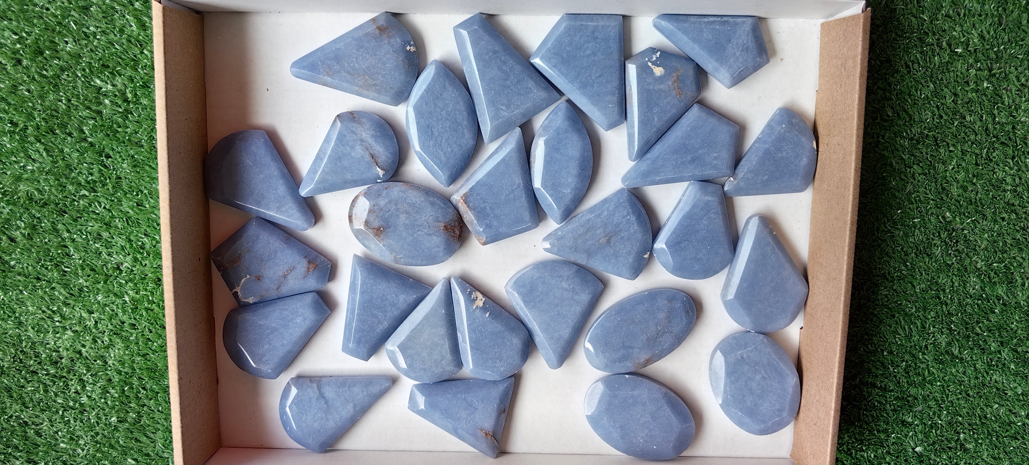 Lot 27 pcs Angelite Free Form Faceted