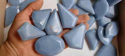 Lot 27 pcs Angelite Free Form Faceted