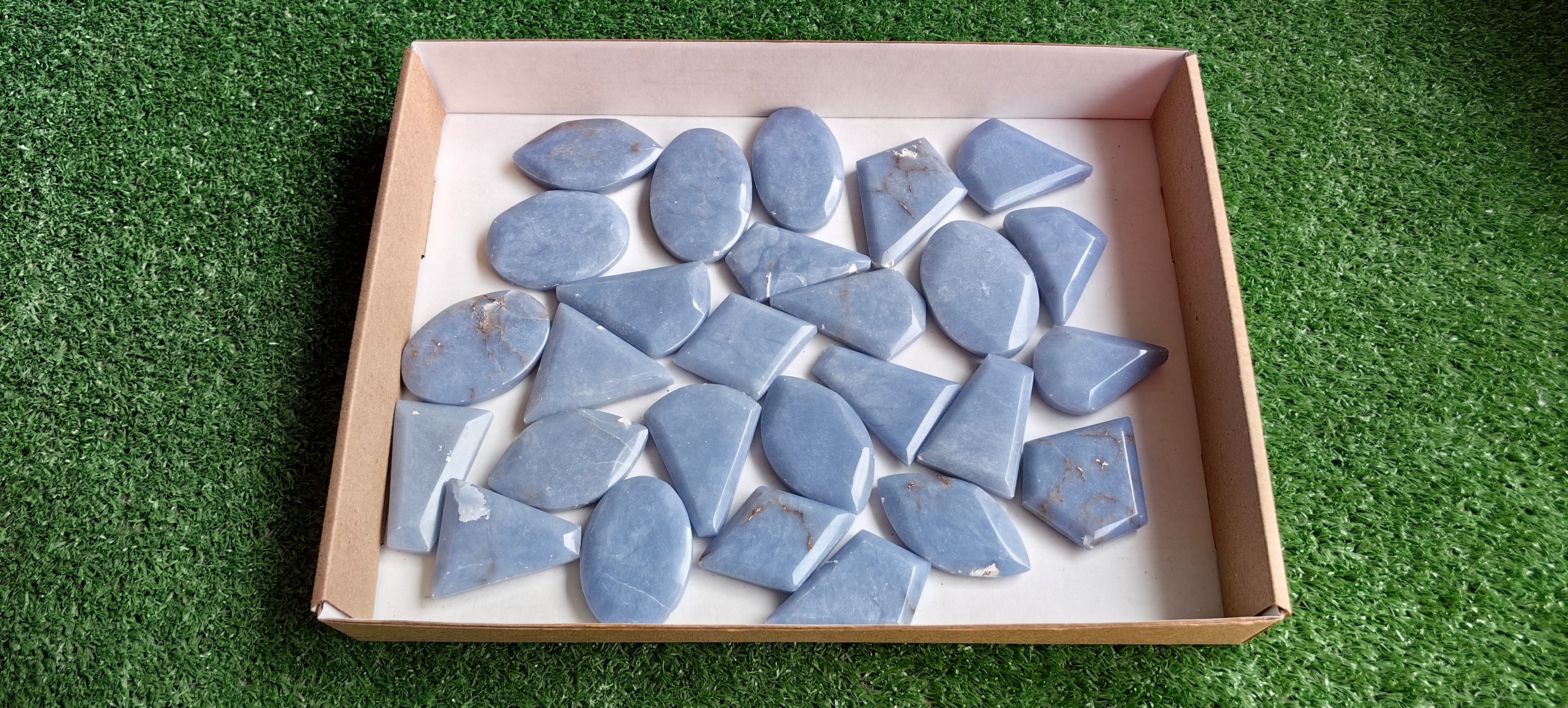 Lot 27 pcs Angelite Free Form Faceted