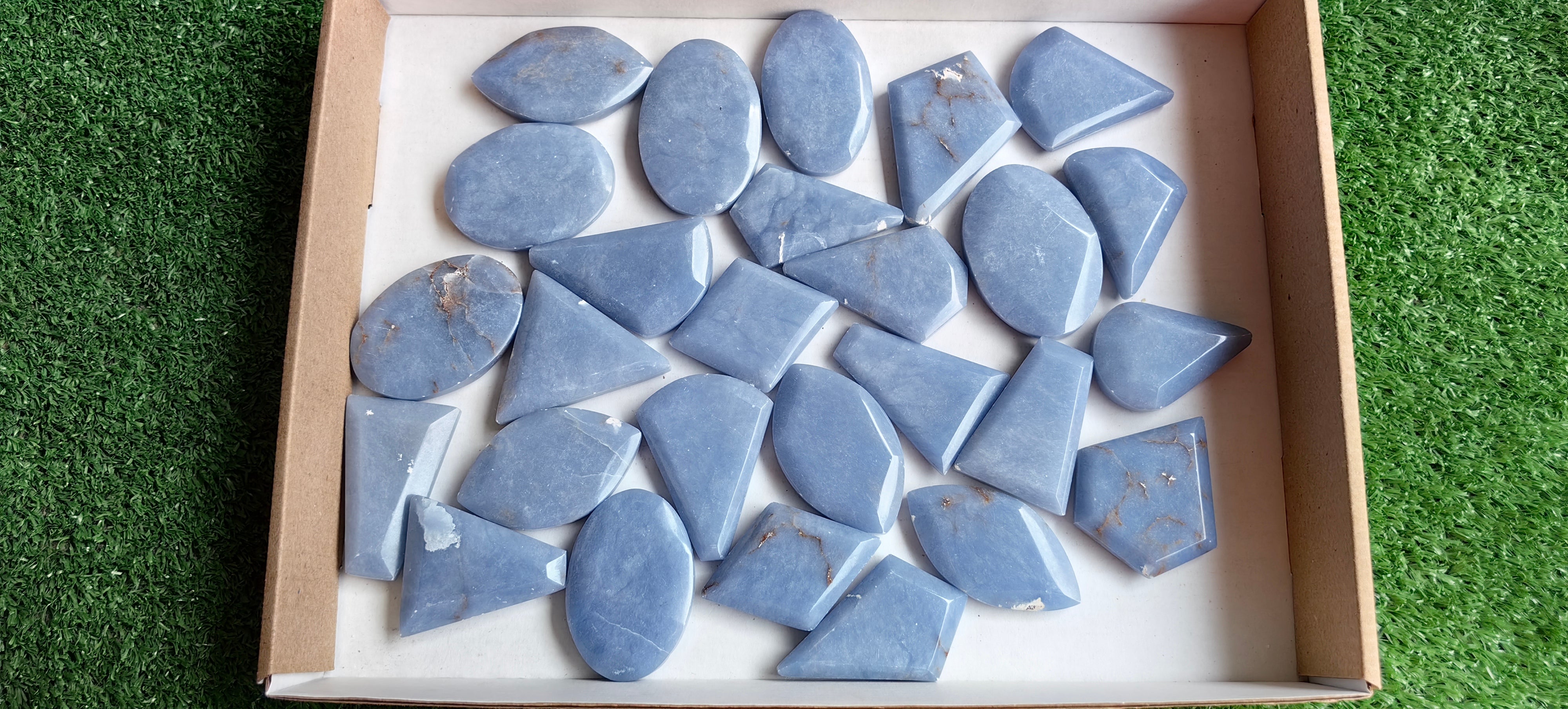 Lot 27 pcs Angelite Free Form Faceted
