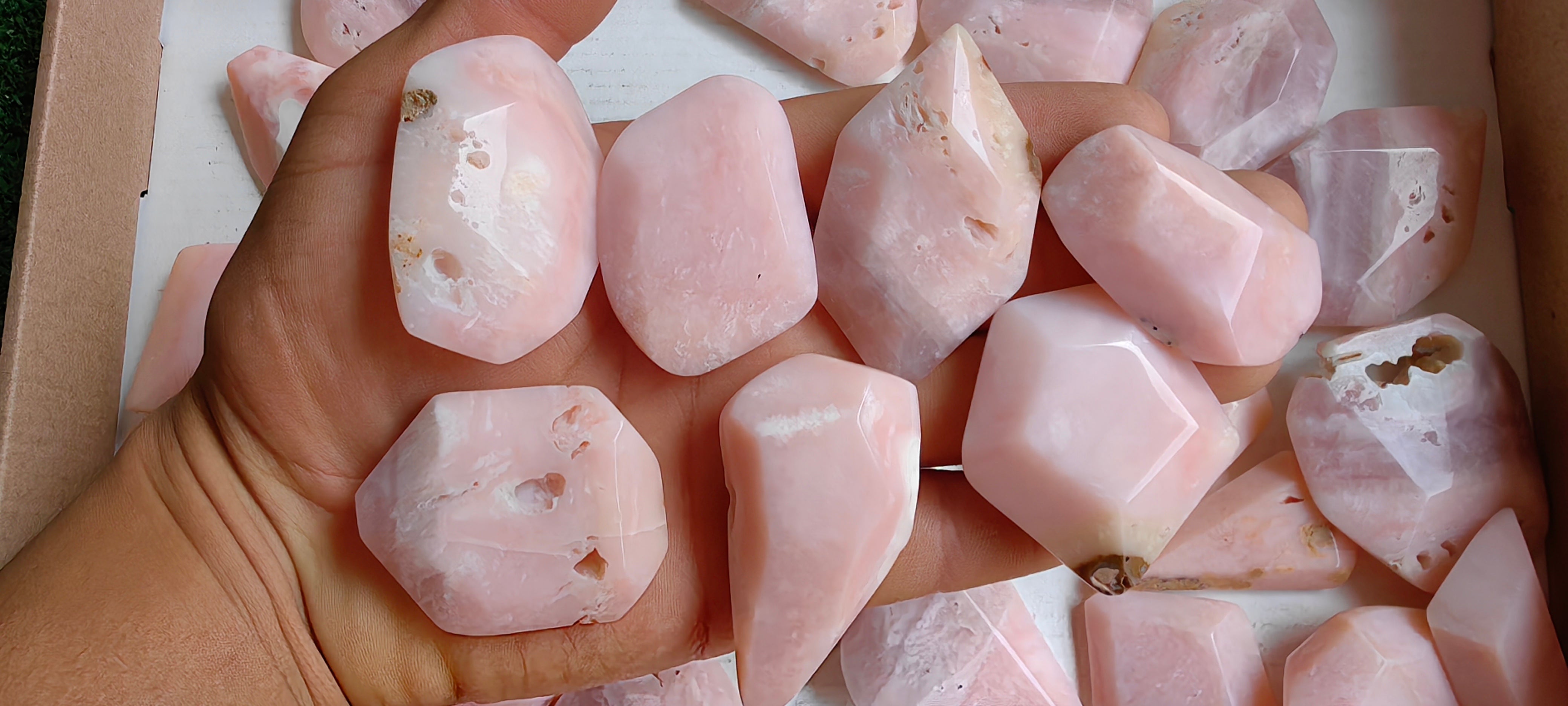 Lot 46 pcs Pink Opal Free Form Faceted