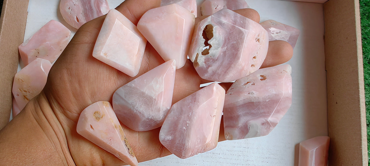 Lot 46 pcs Pink Opal Free Form Faceted