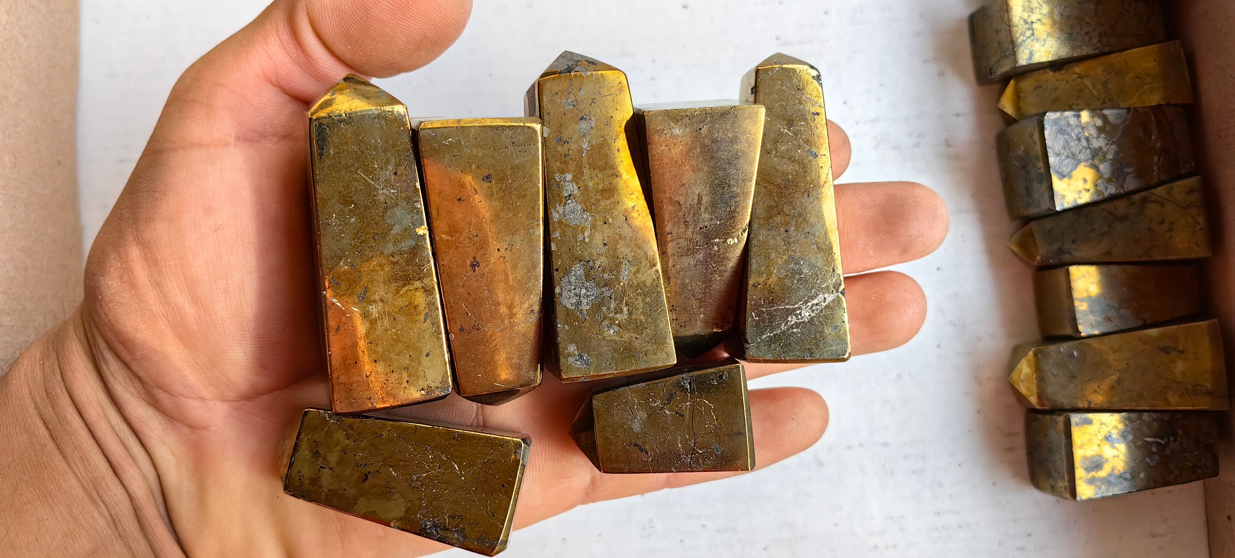 Lot 57 pcs Chalcopyrite tower