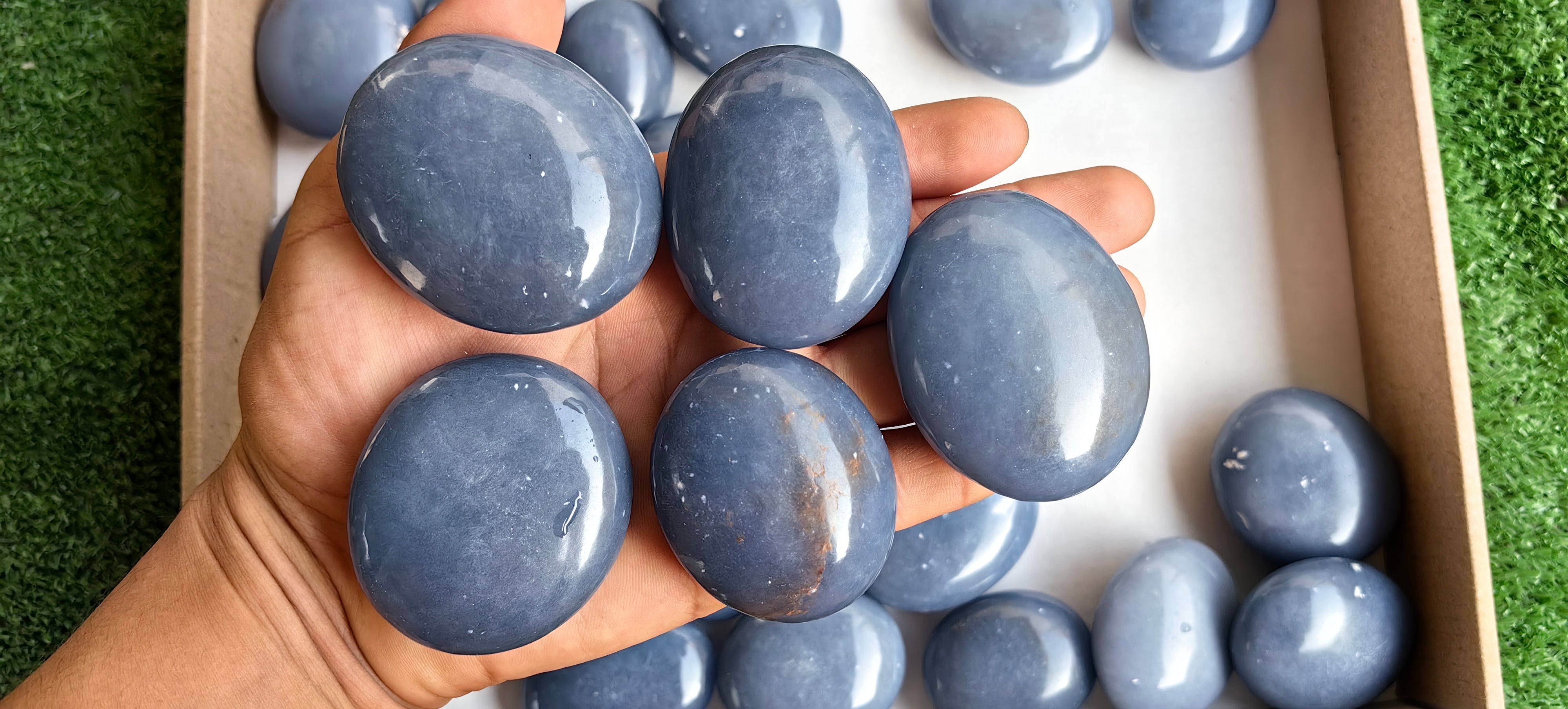 Lot 29 pcs Angelite Palm