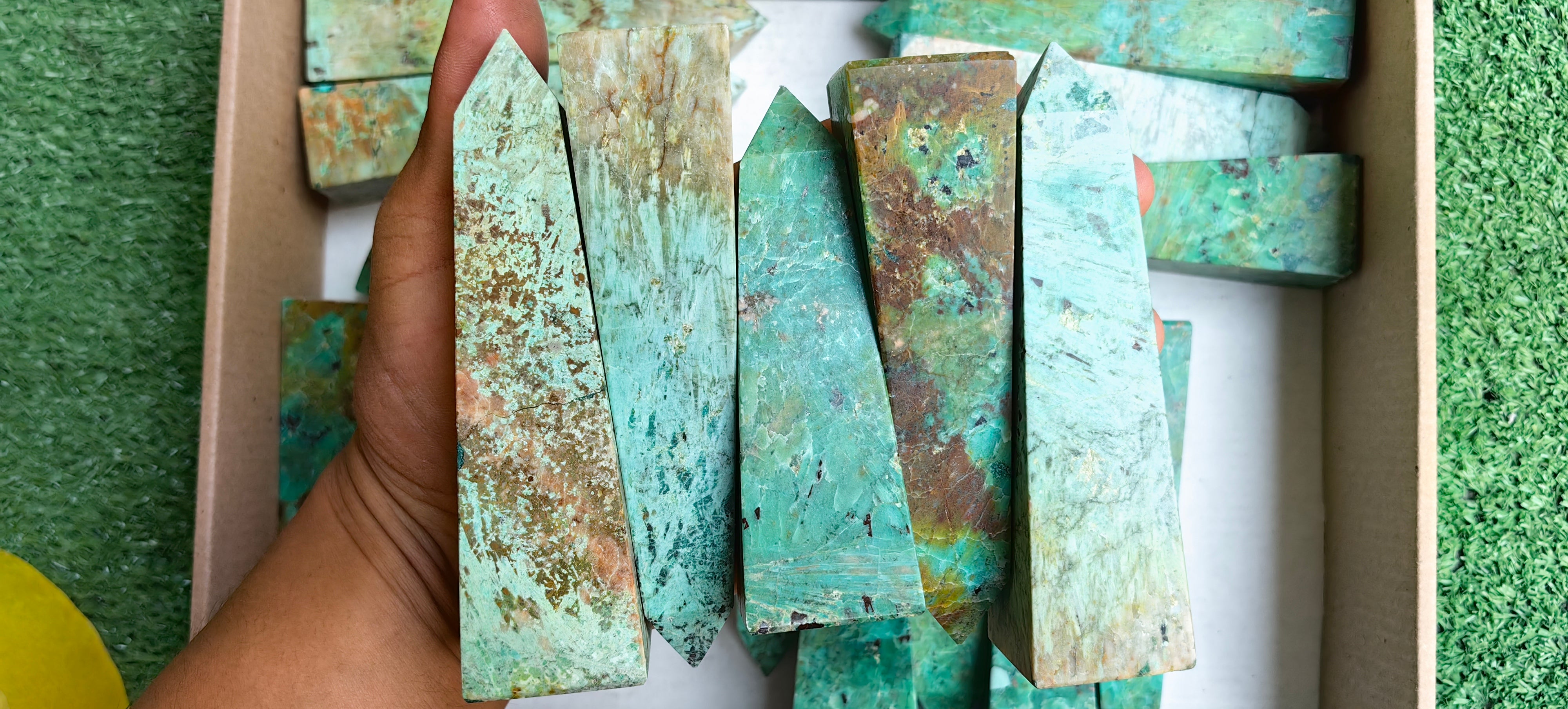 Lot 17 pcs Peruvian Turquoise Tower