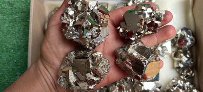 Lot 34 pcs Pyrite Triangle