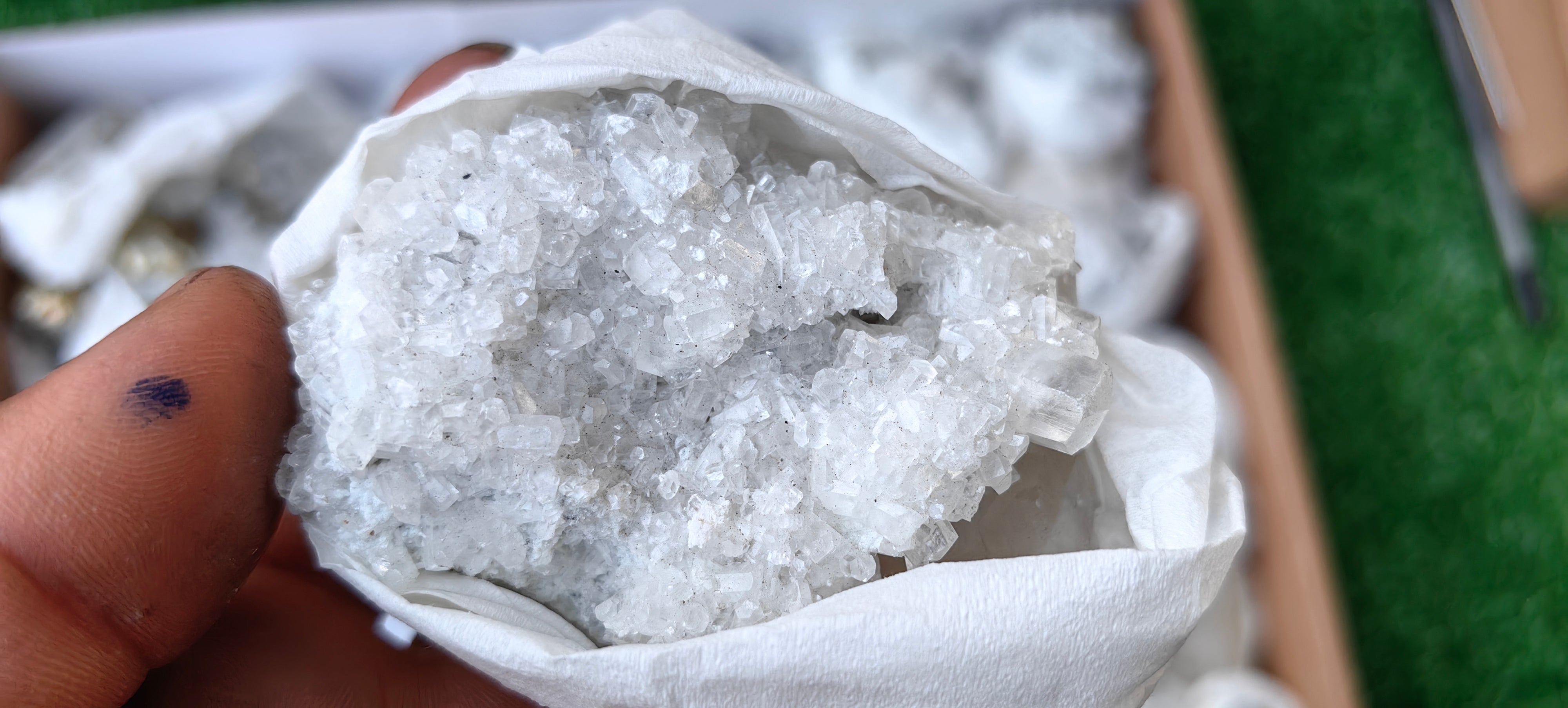 Lot 42 Pcs Pyrite with Calcite*