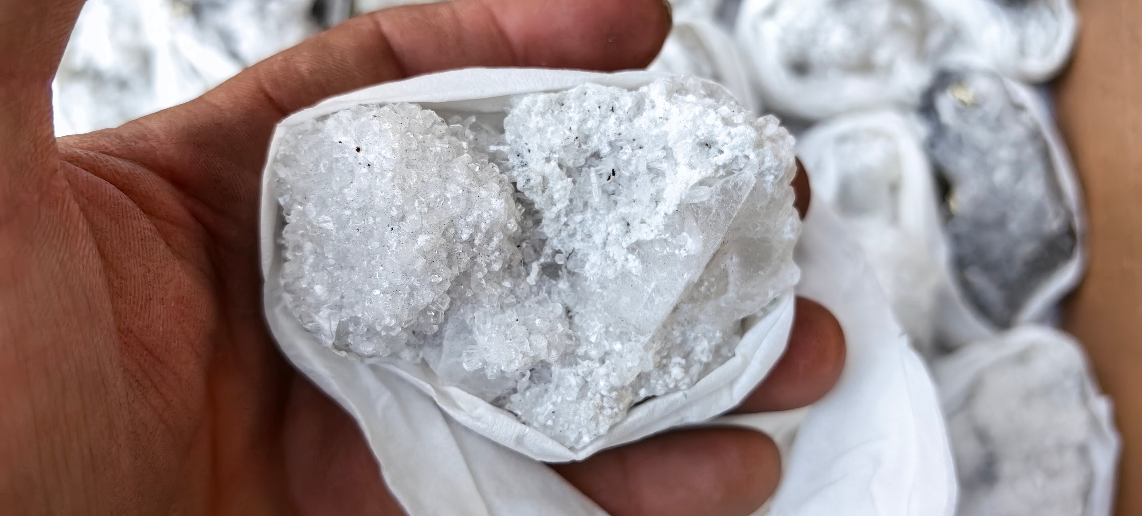 Lot 33 Pcs Pyrite with Calcite*