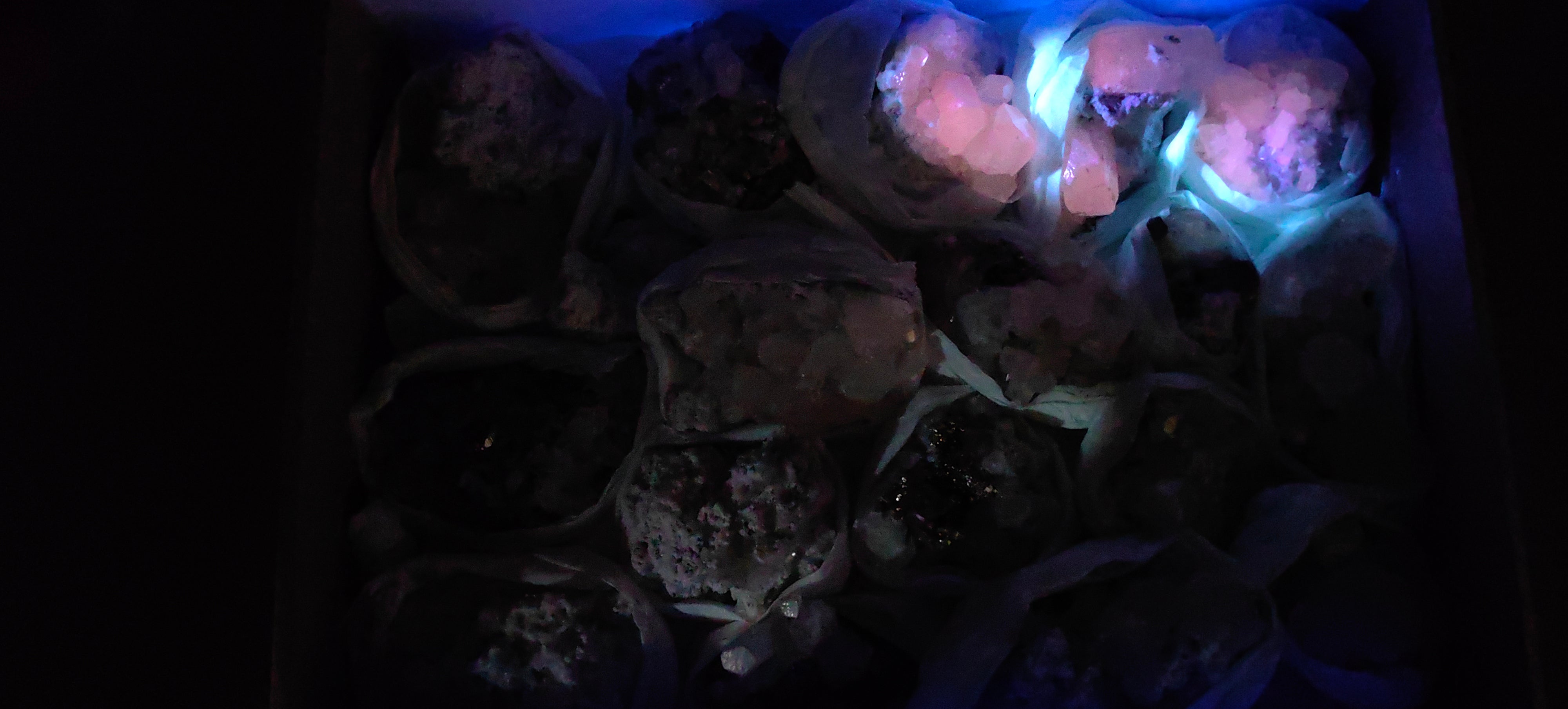 Lot 19 Pcs Pyrite with Calcite*