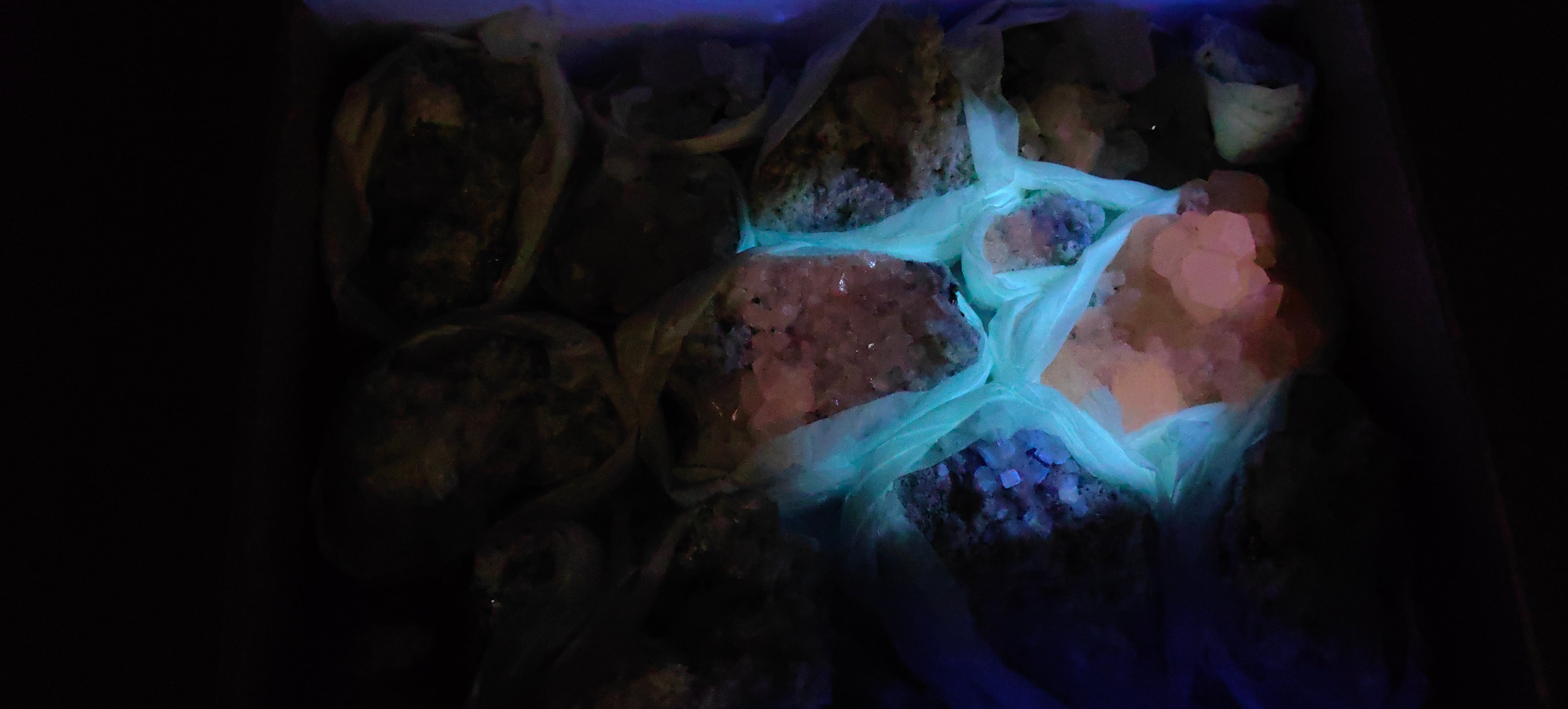 Lot 14 Pcs Pyrite with Calcite*