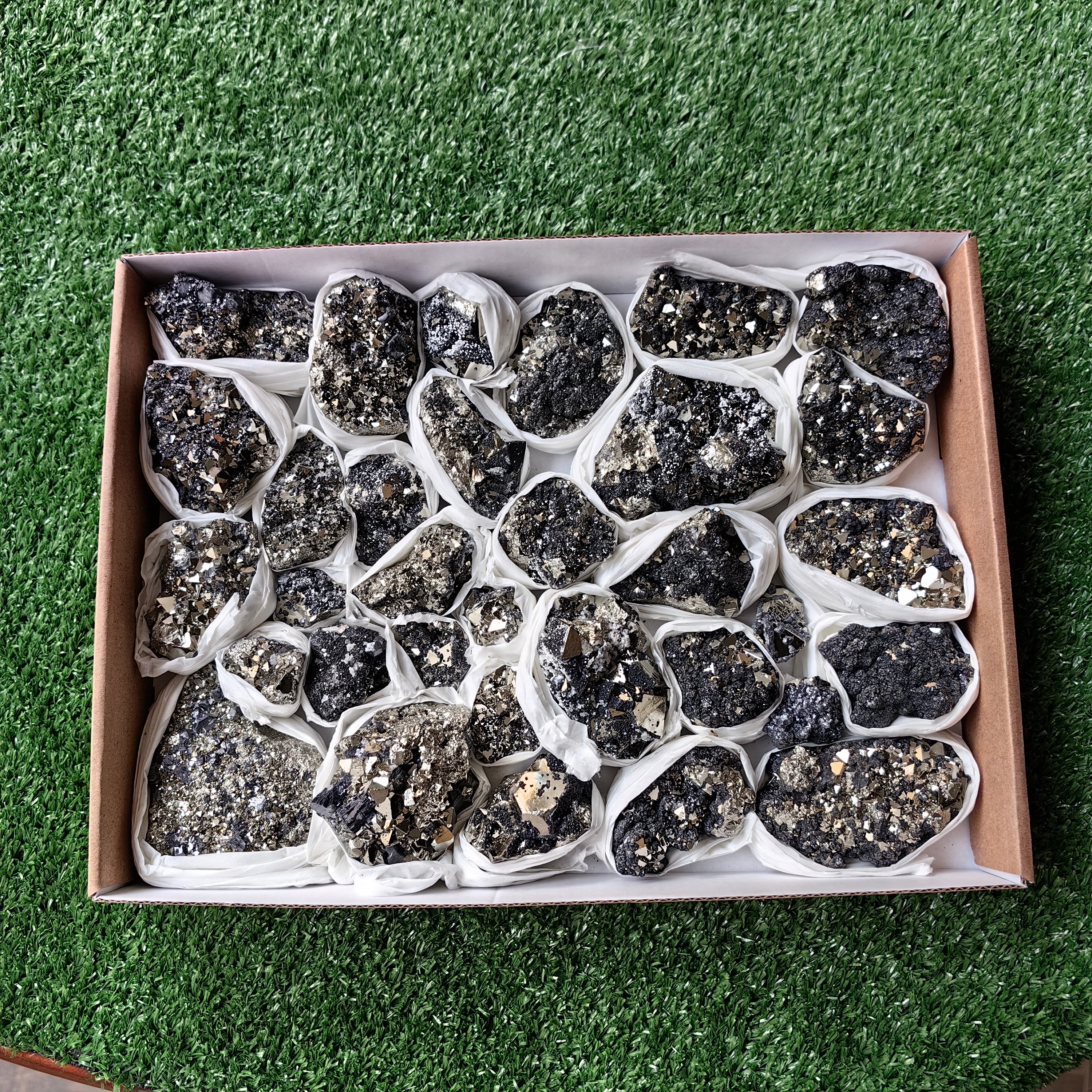 Flat pyrite Octahedral