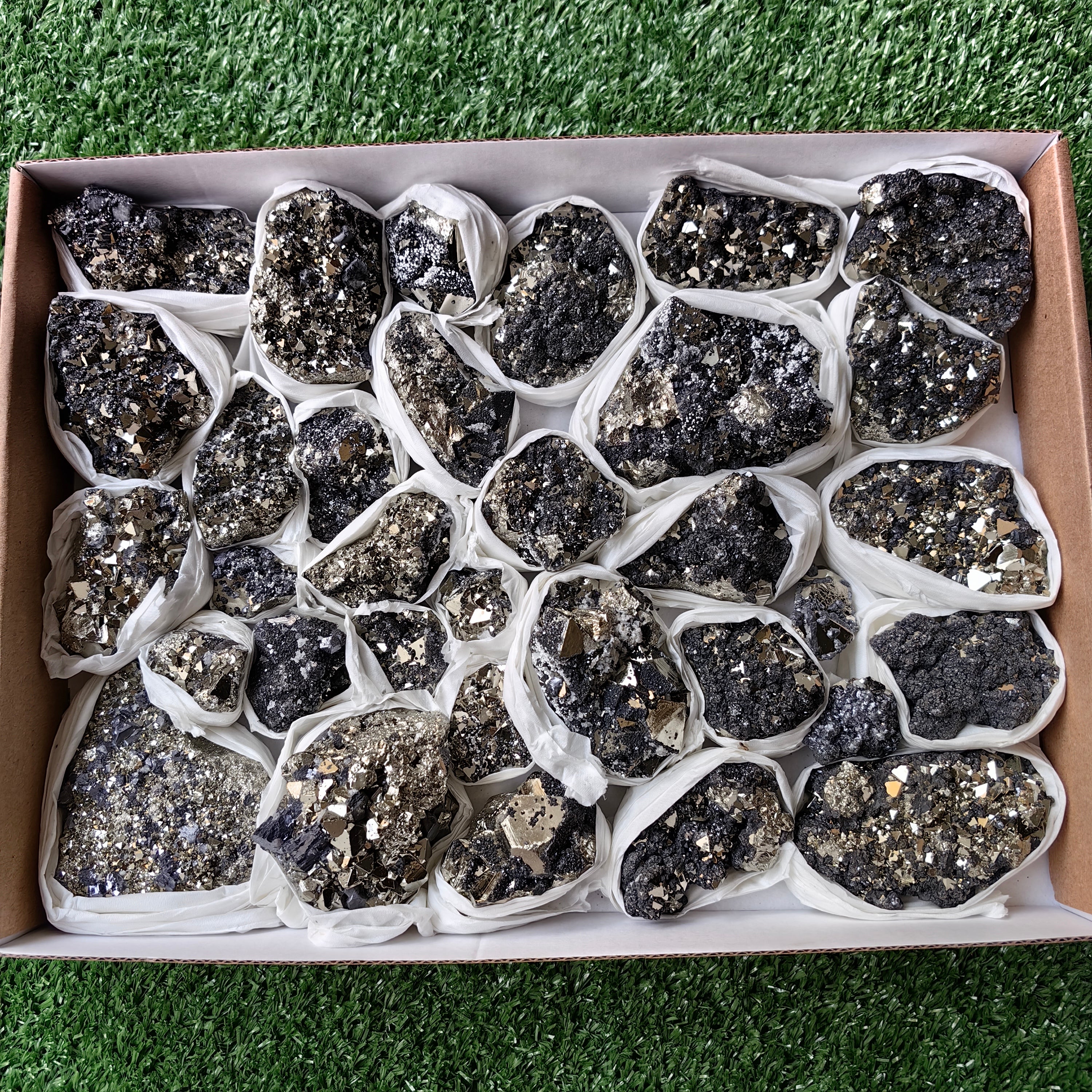Flat pyrite Octahedral