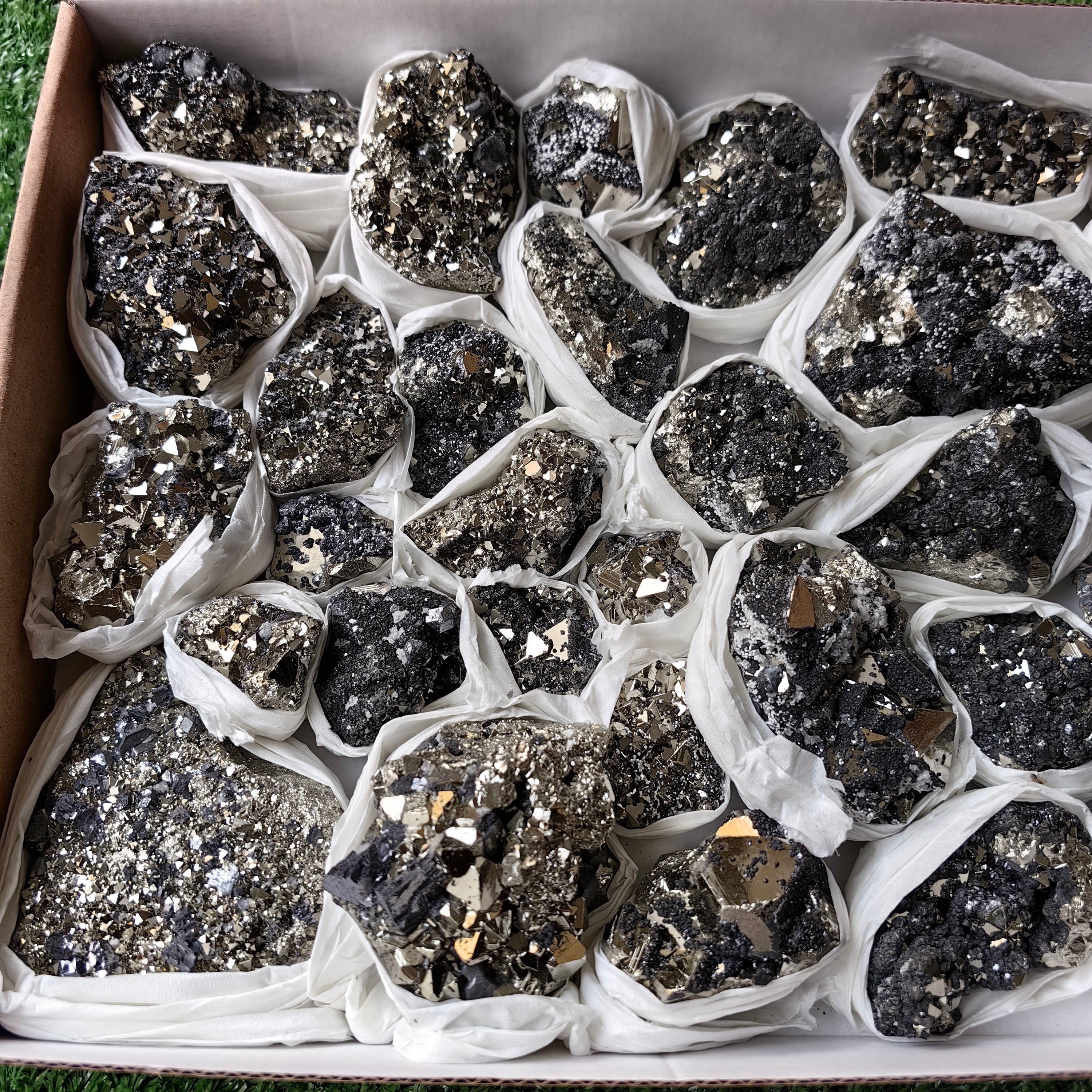 Flat pyrite Octahedral