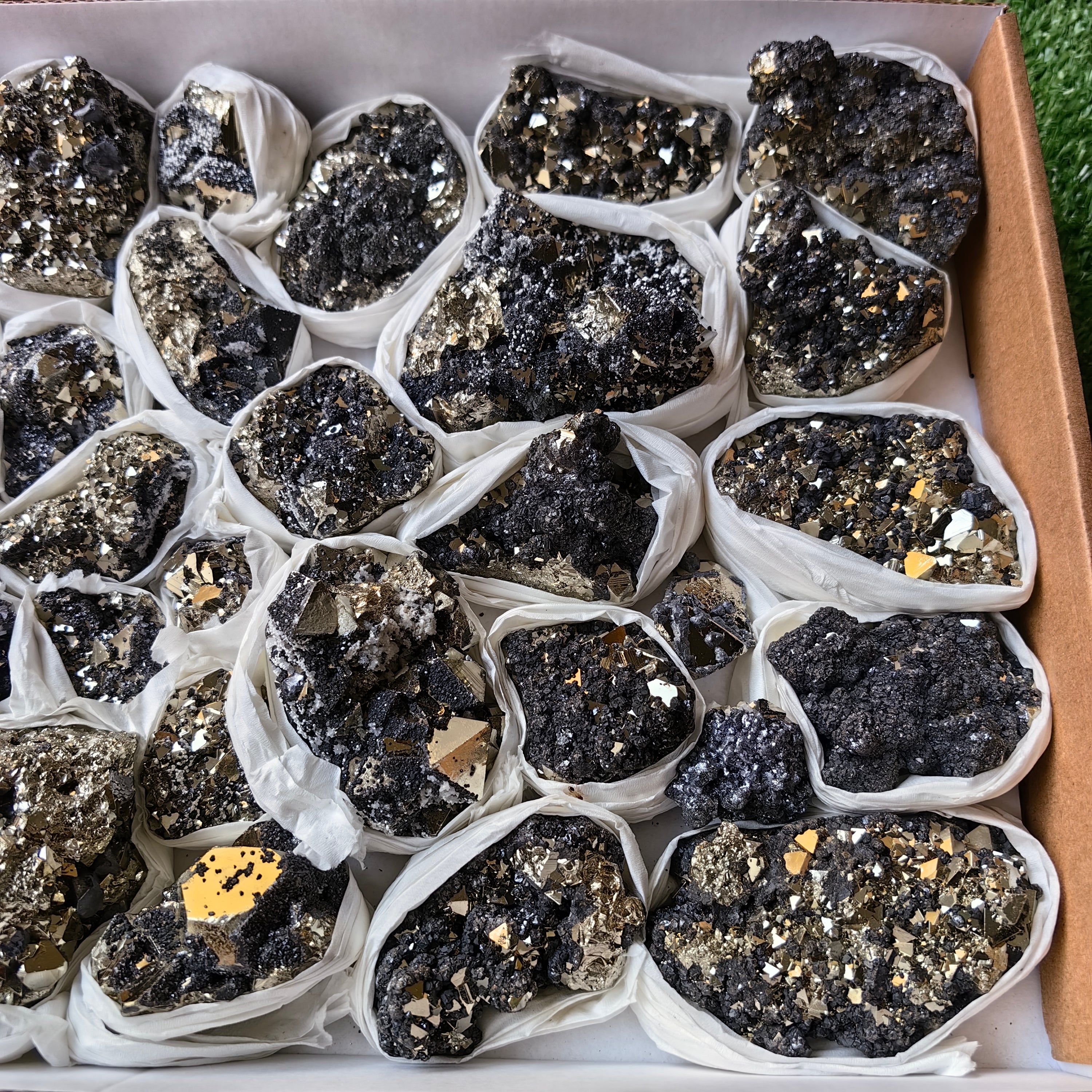Flat pyrite Octahedral
