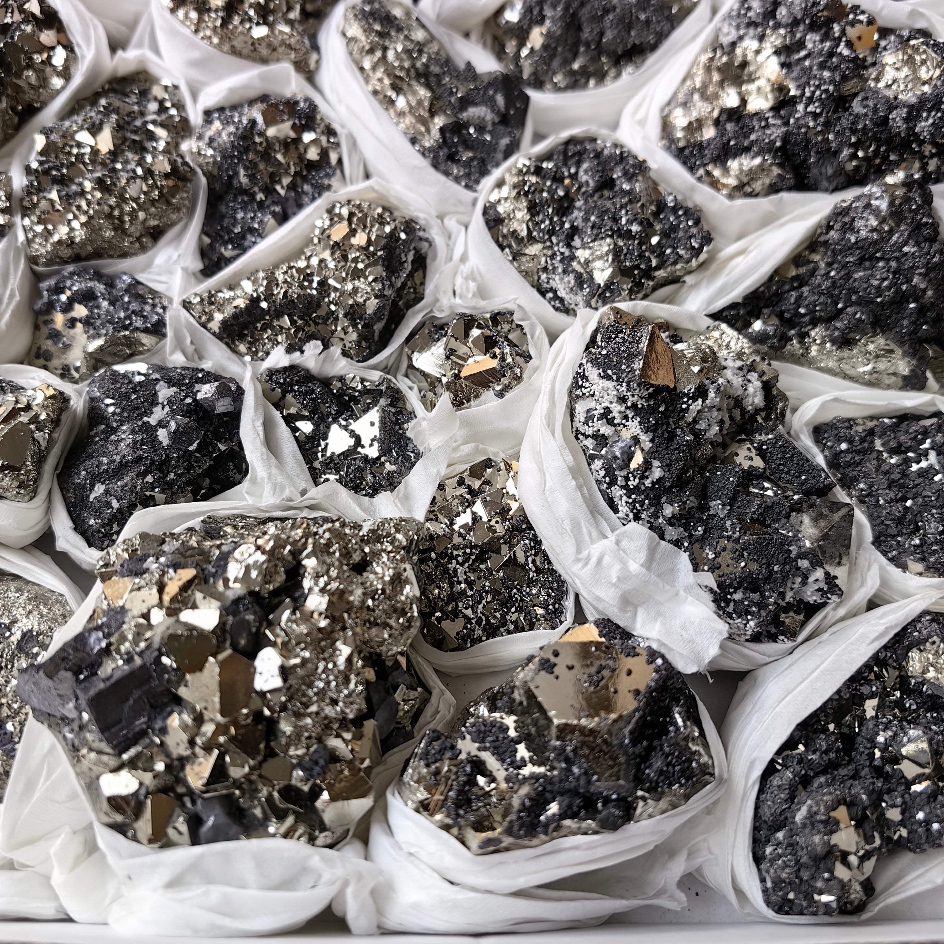 Flat pyrite Octahedral
