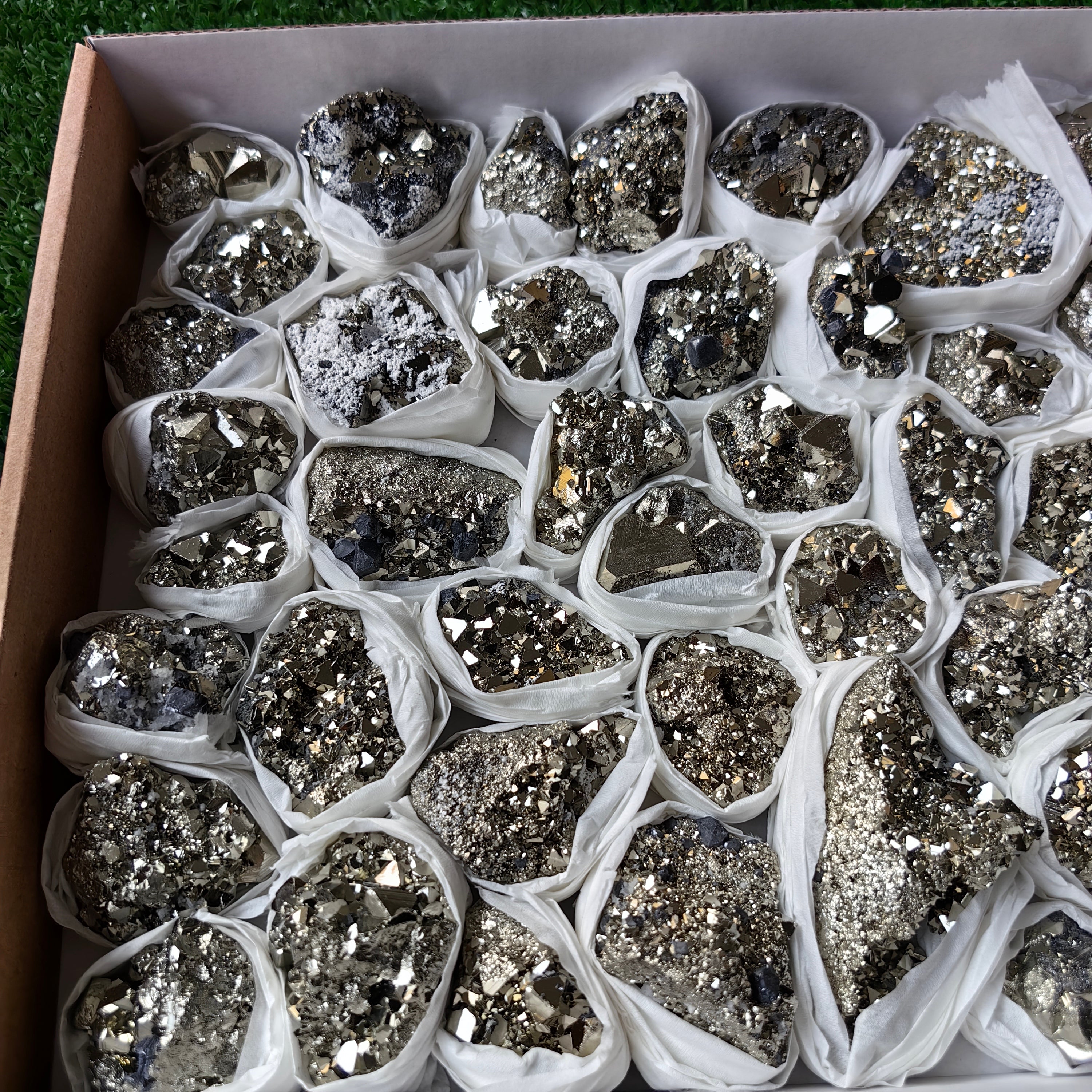 Flat pyrite Octahedral
