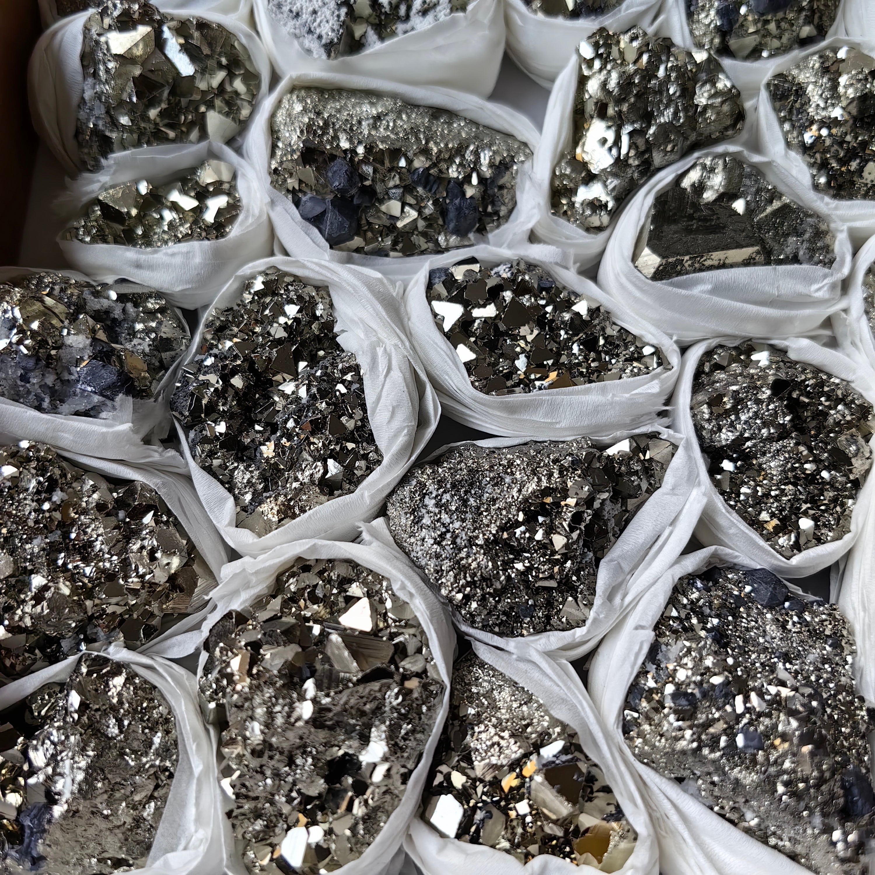 Flat pyrite Octahedral