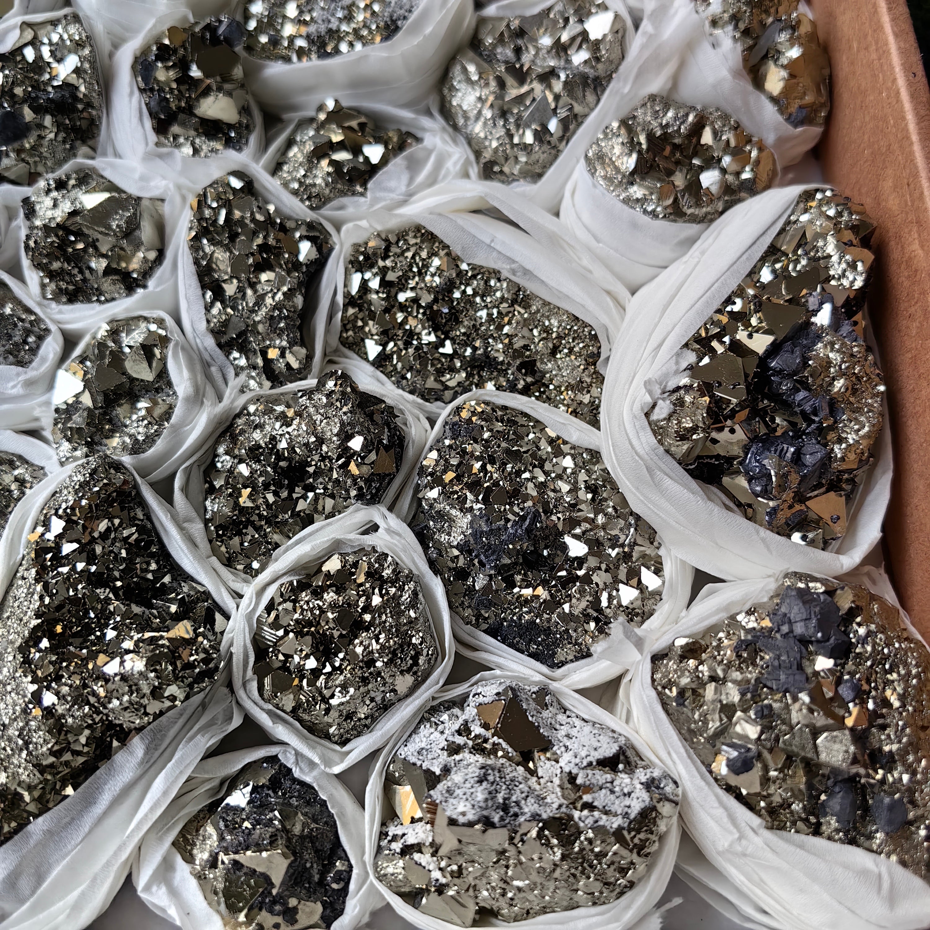 Flat pyrite Octahedral