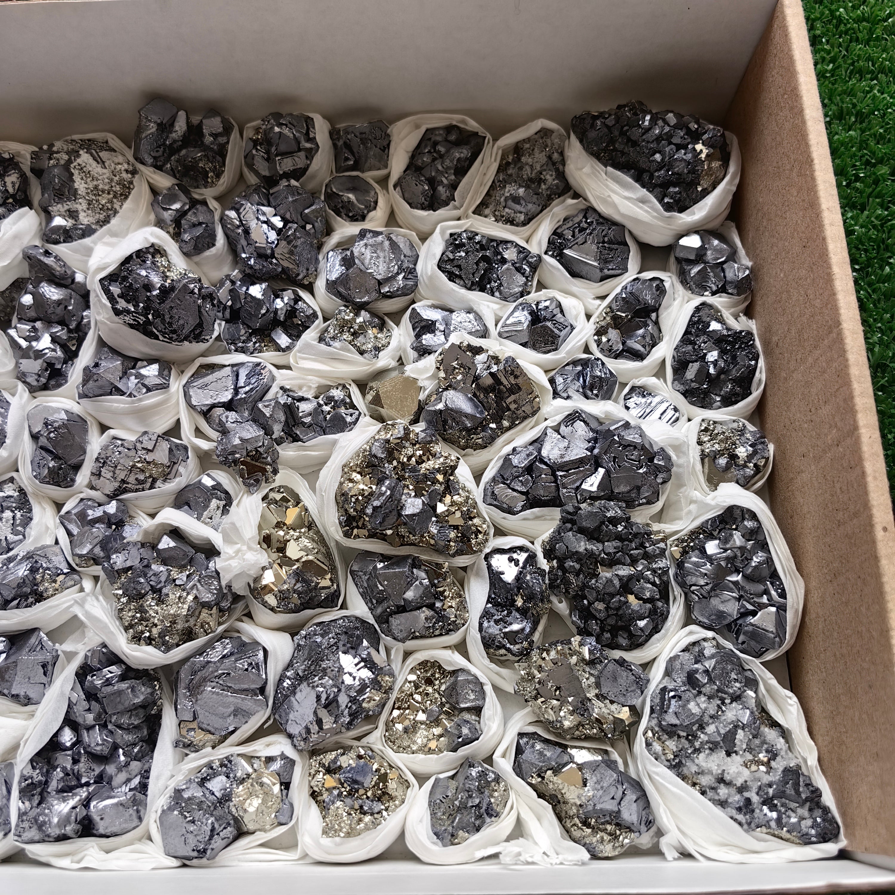 Box pyrite Octahedral with galena