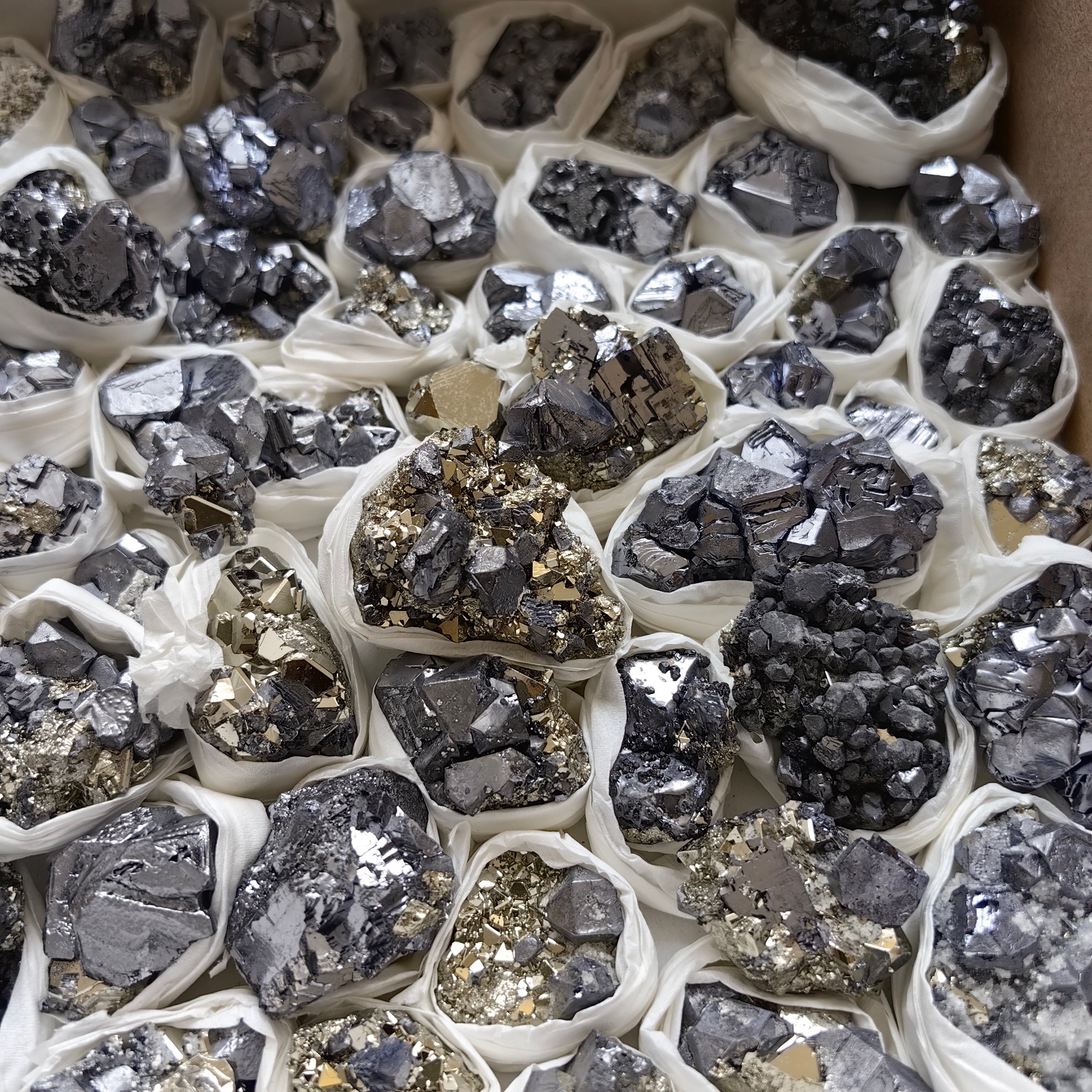 Box pyrite Octahedral with galena