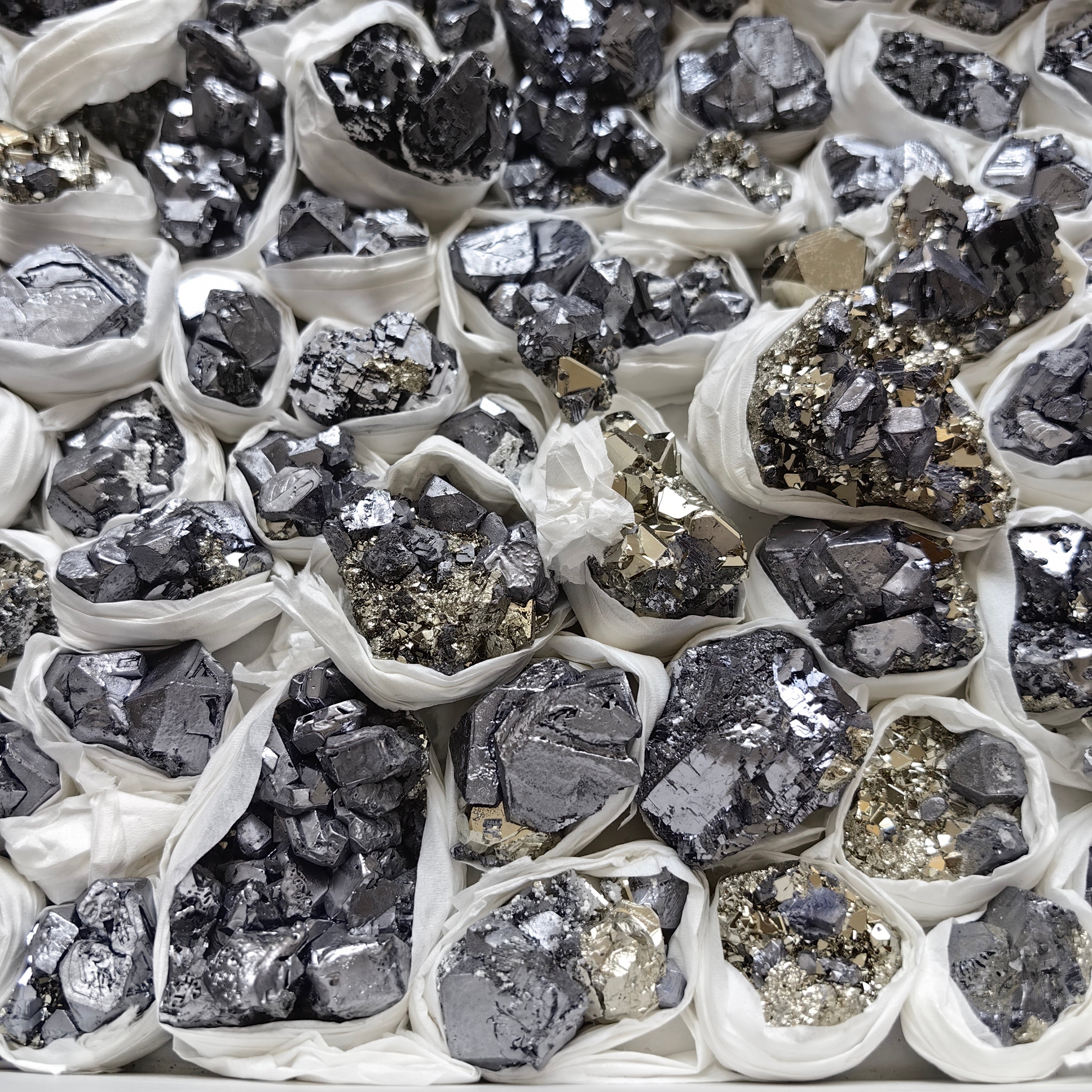 Box pyrite Octahedral with galena