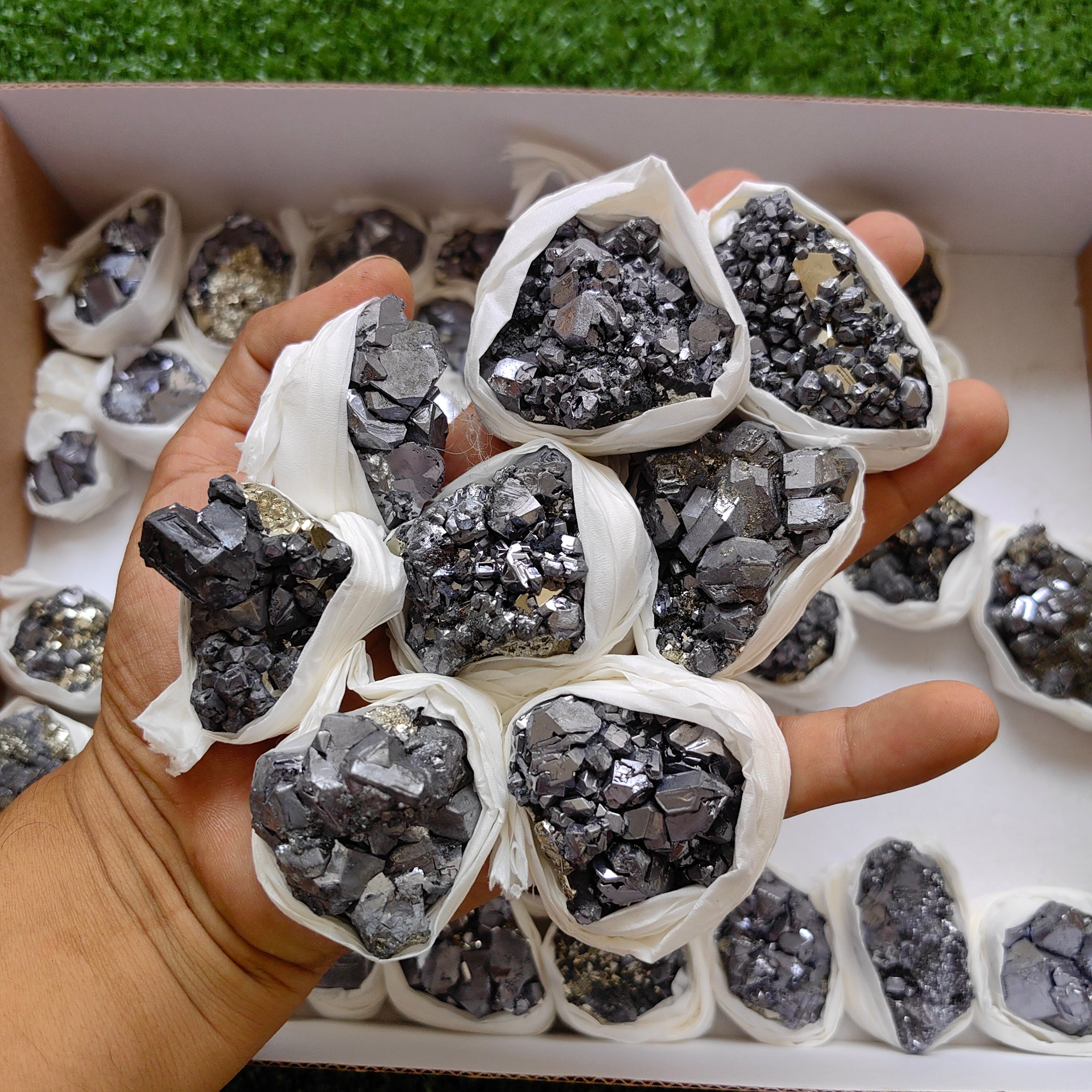 Box pyrite Octahedral with galena