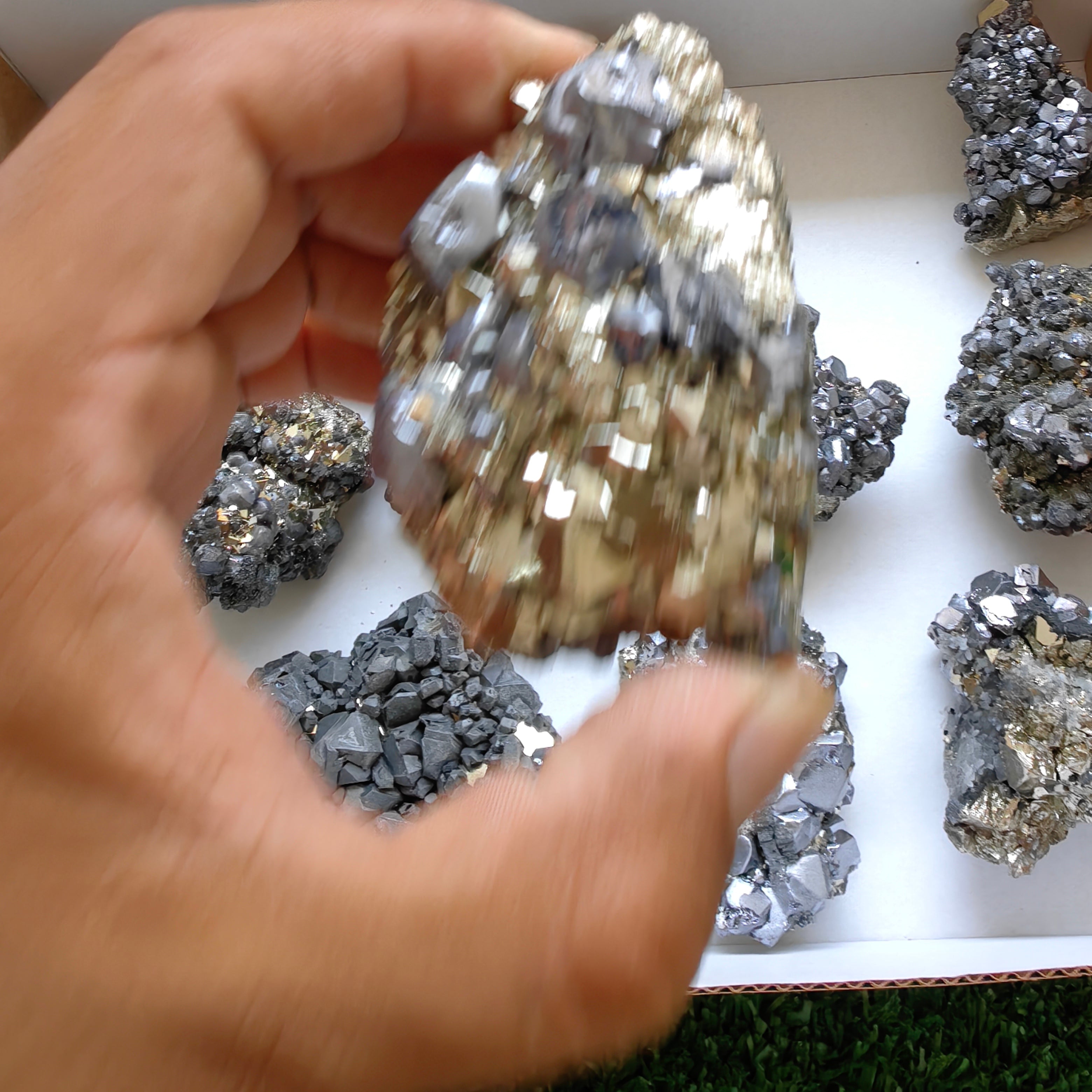 Box galena with pyrite Octahedral