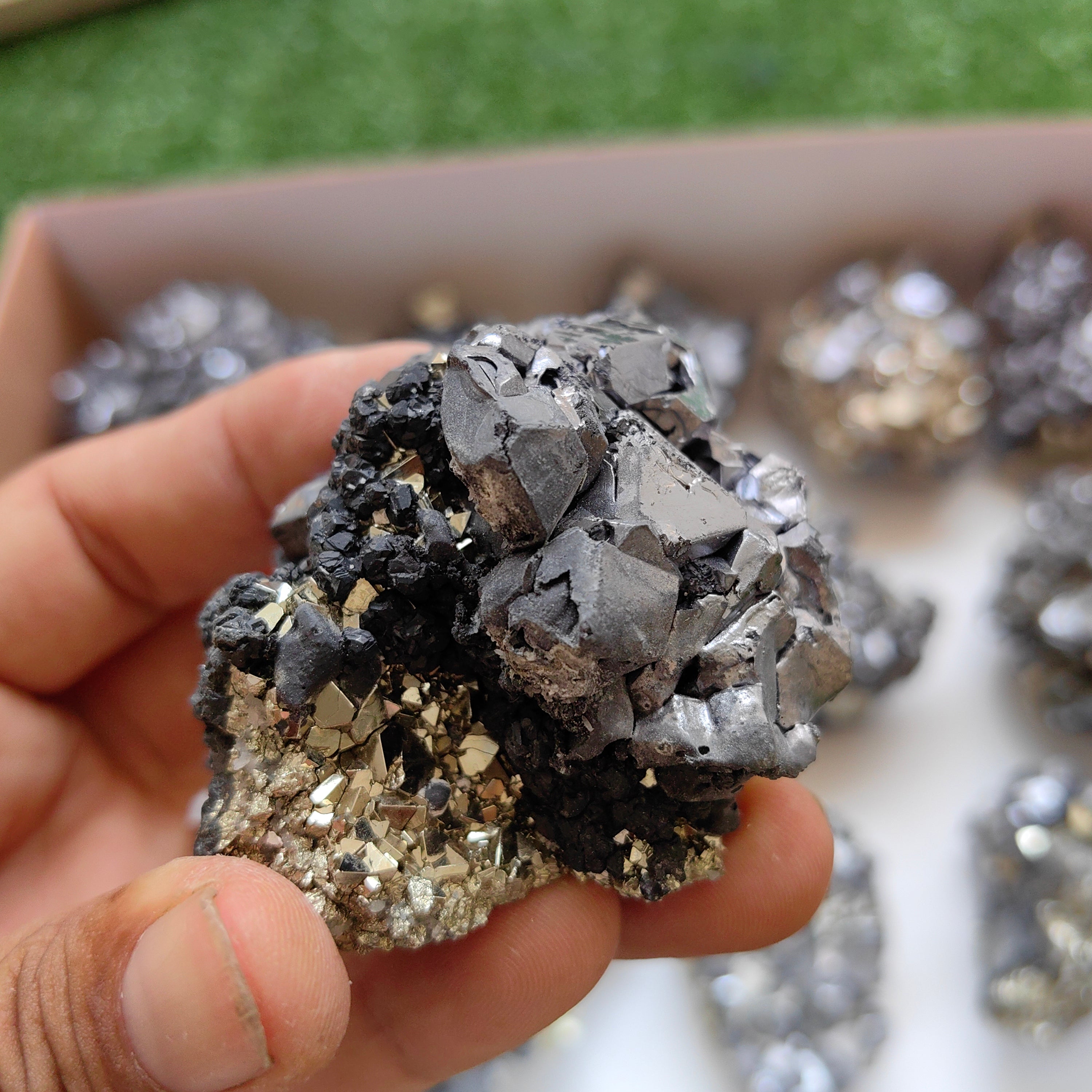 Box galena with pyrite Octahedral