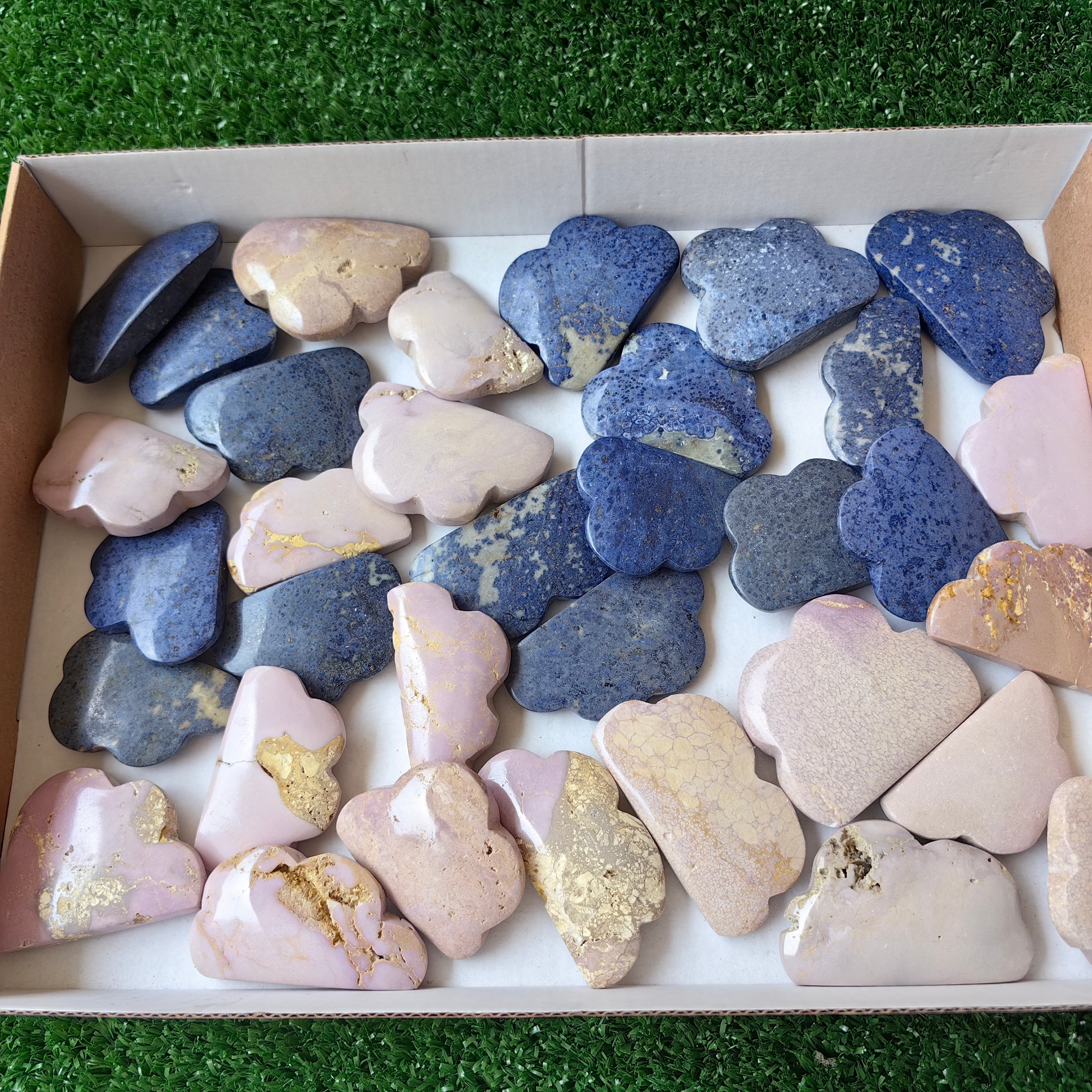 Lot 17 pcs Dumortierite/phosphosiderite cloud*