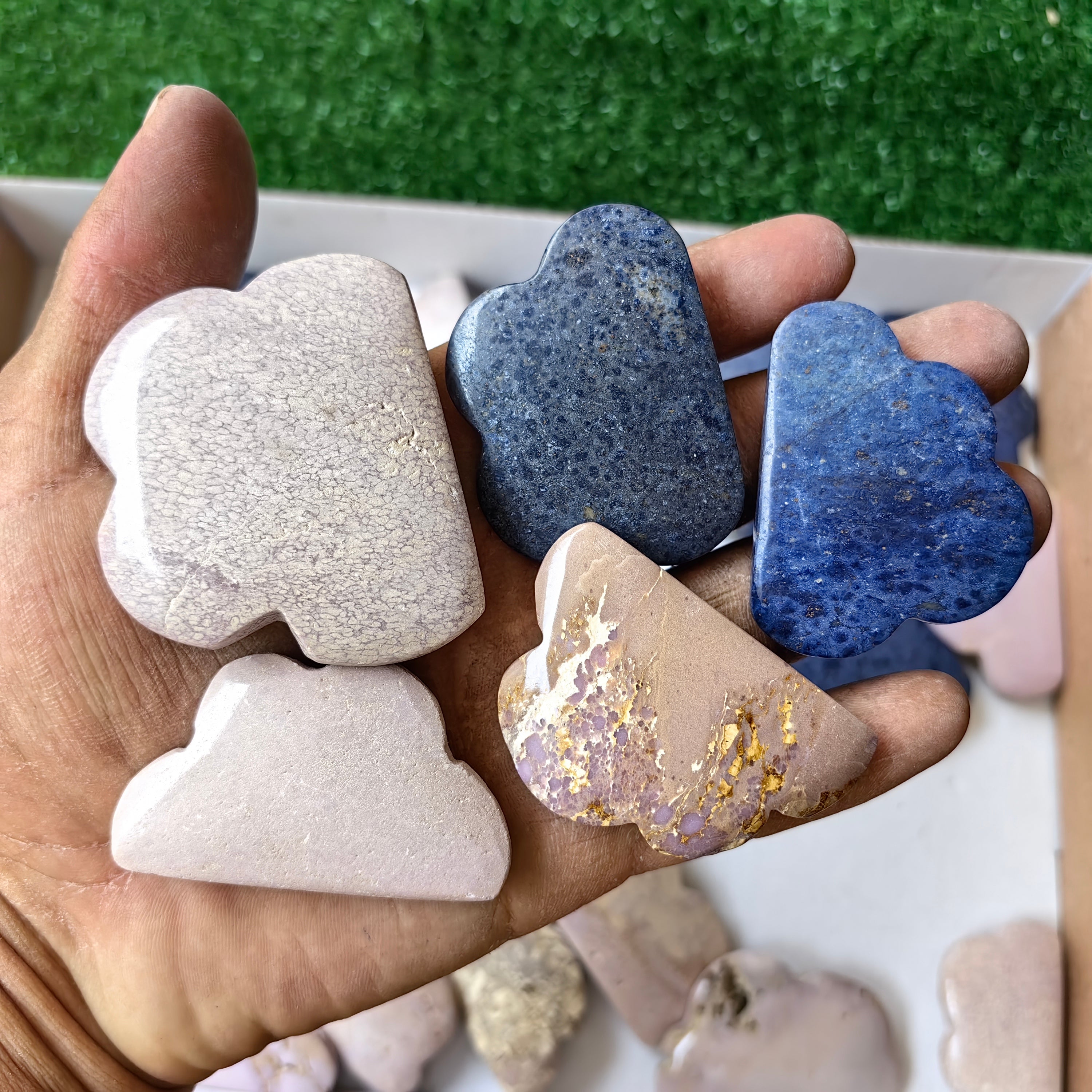 Lot 17 pcs Dumortierite/phosphosiderite cloud*