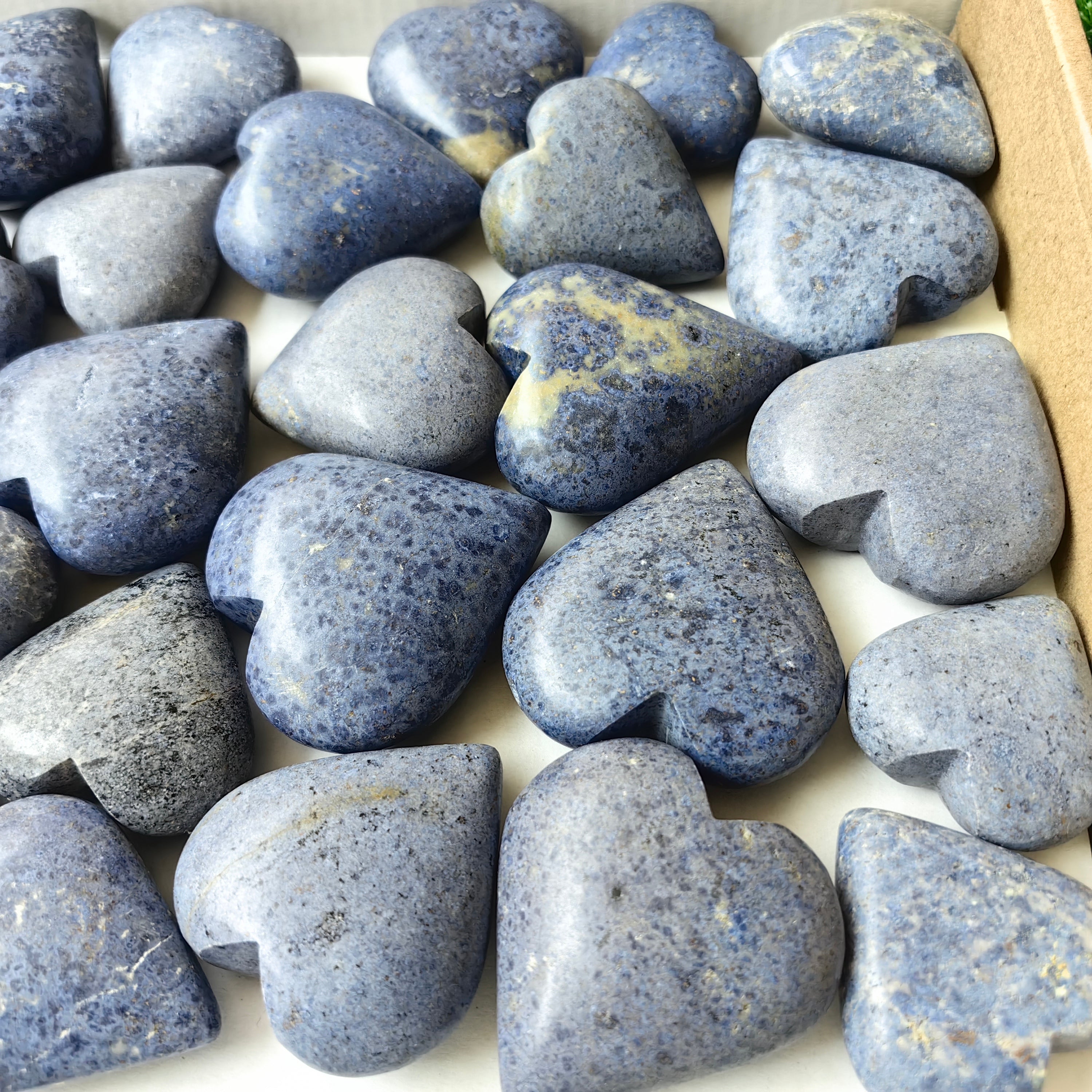 Lot 34 pcs Dumortierite Heart*