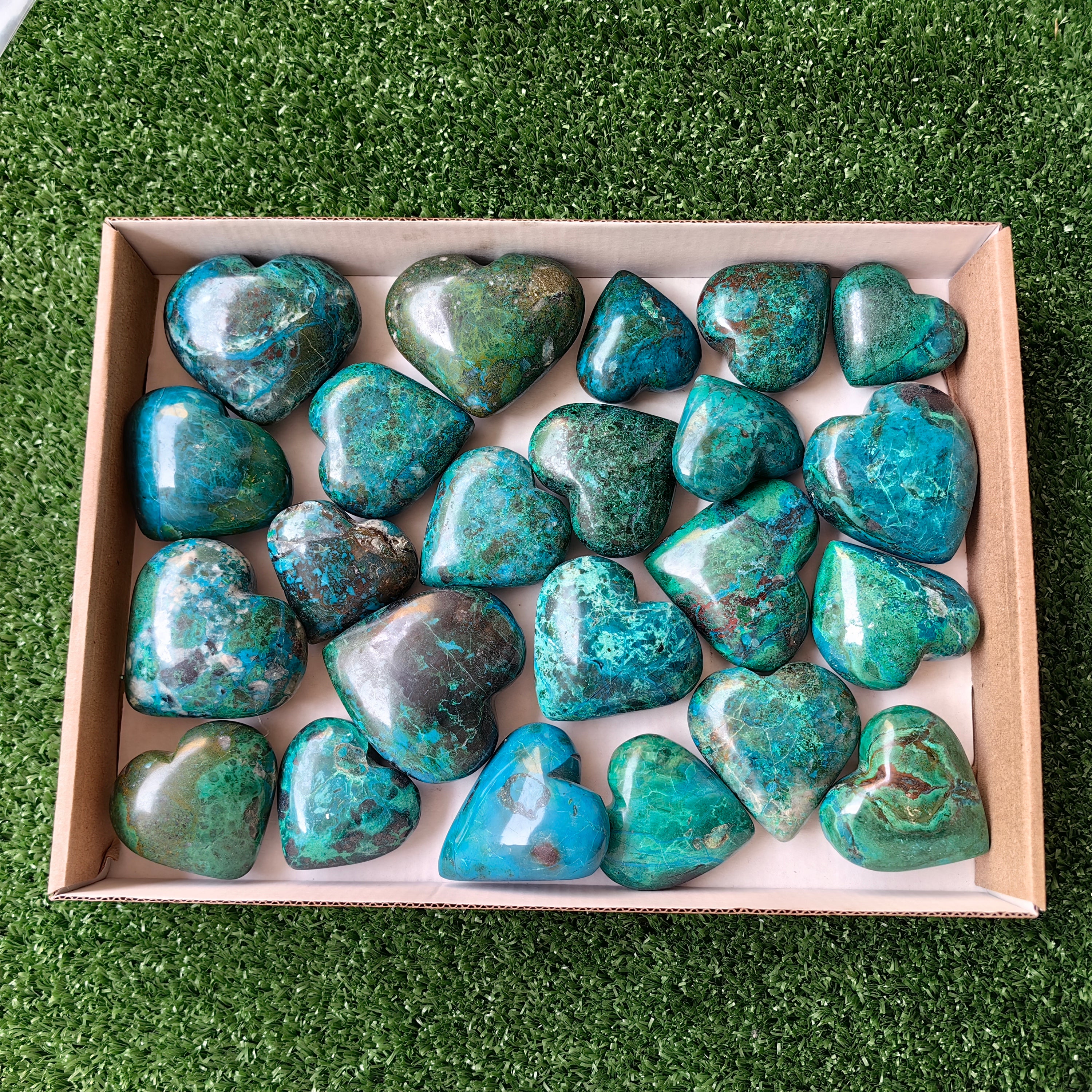 Lot 23 pcs Chrysocolla Heart*