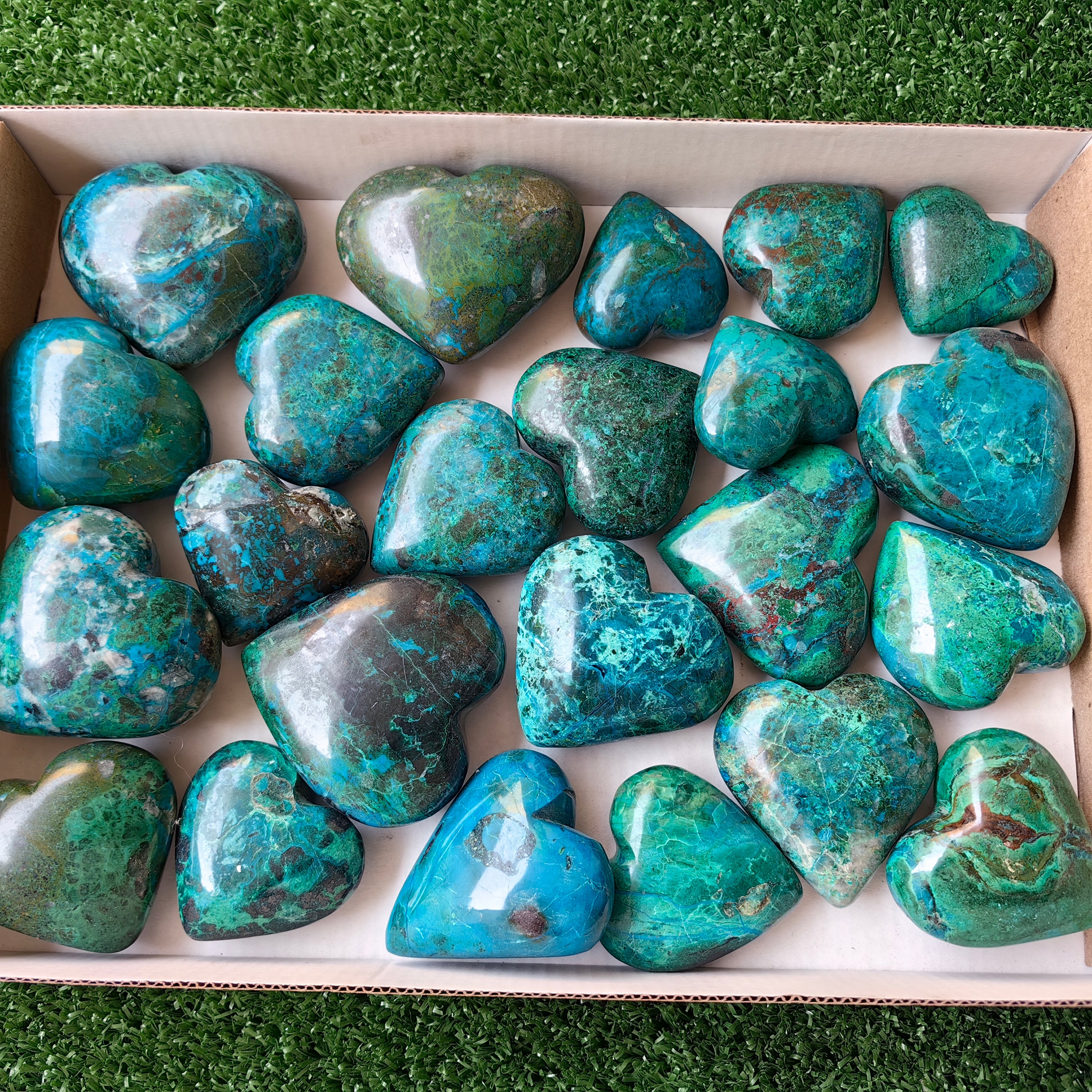 Lot 23 pcs Chrysocolla Heart*
