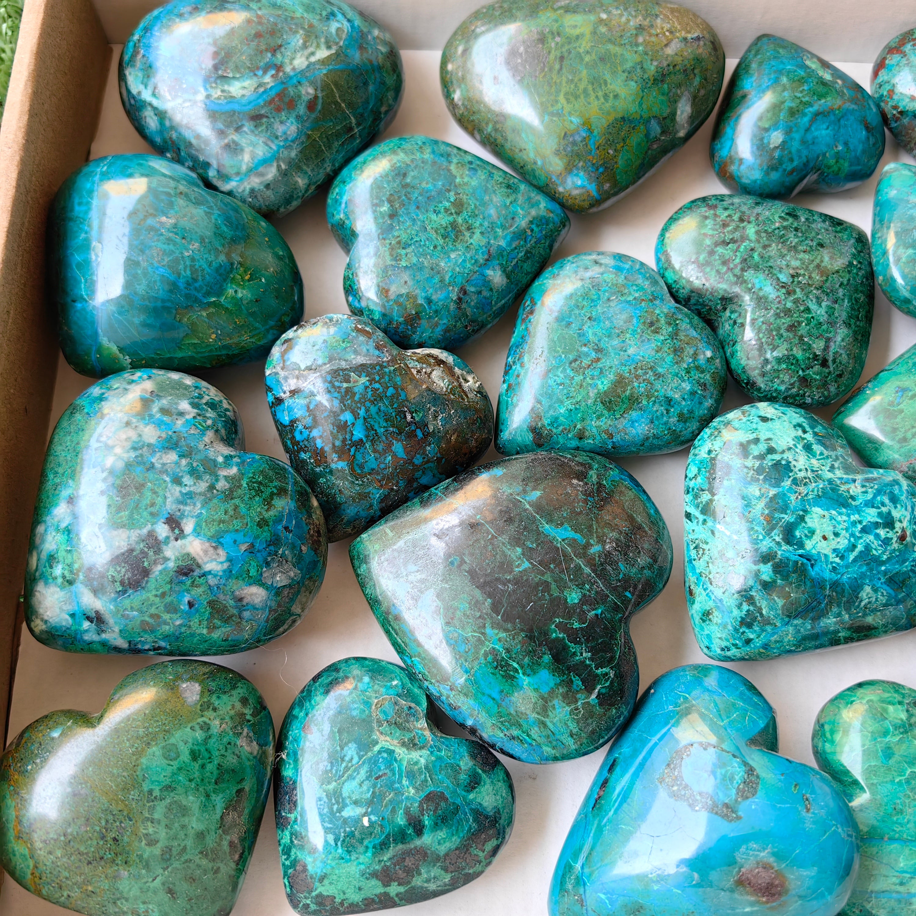 Lot 23 pcs Chrysocolla Heart*