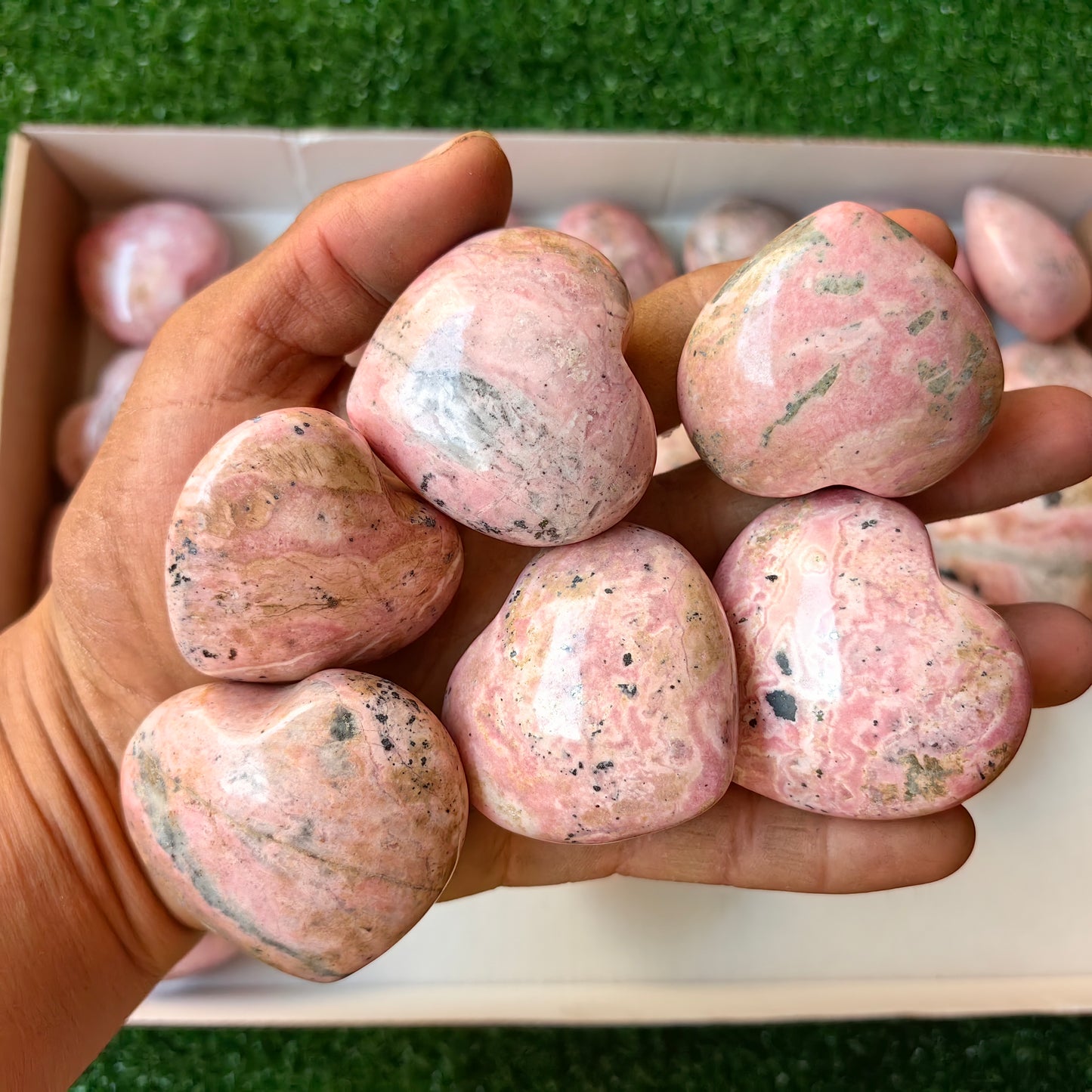 Lot 27 pcs Rhodonite Heart*