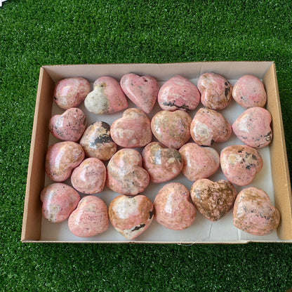 Lot 24 pcs Rhodonite Heart*