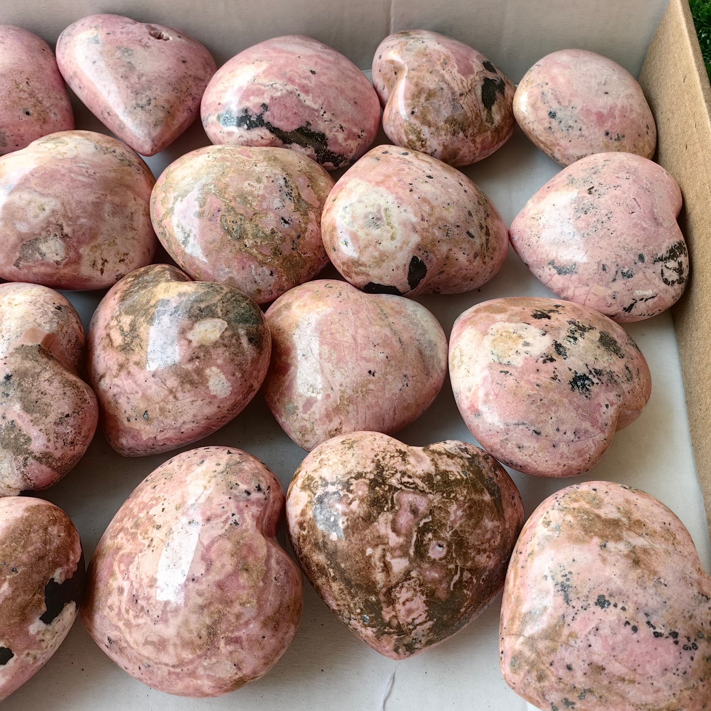 Lot 24 pcs Rhodonite Heart*