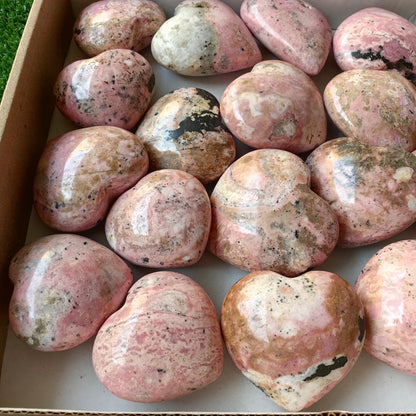 Lot 24 pcs Rhodonite Heart*