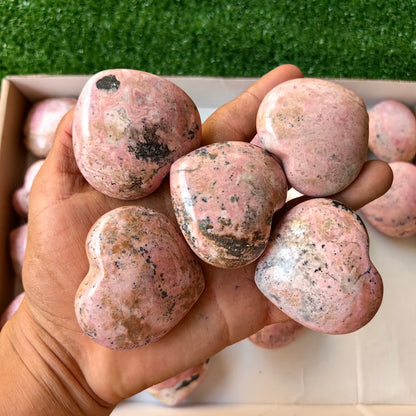 Lot 24 pcs Rhodonite Heart*