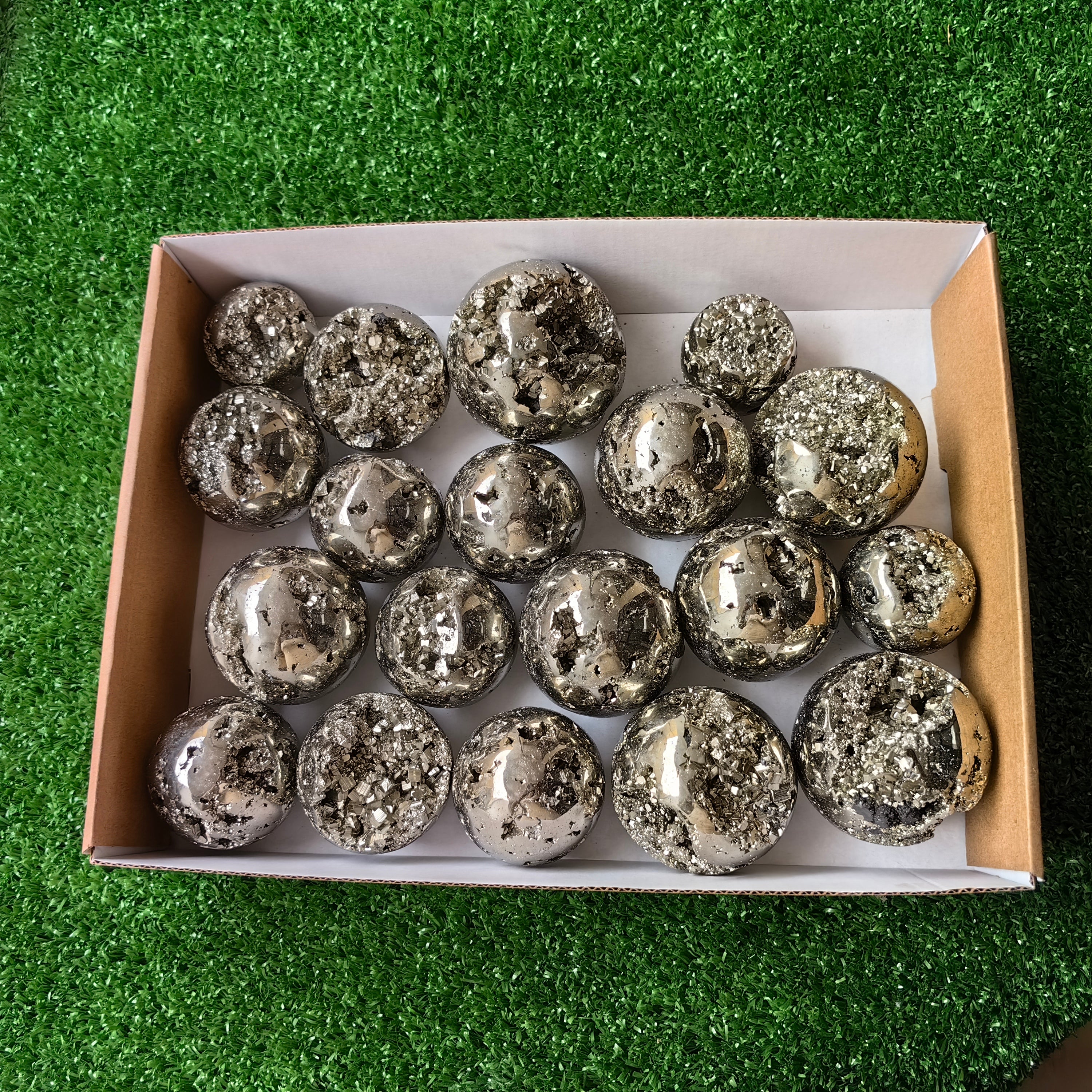 Lot 19 pcs Pyrite Sphere*