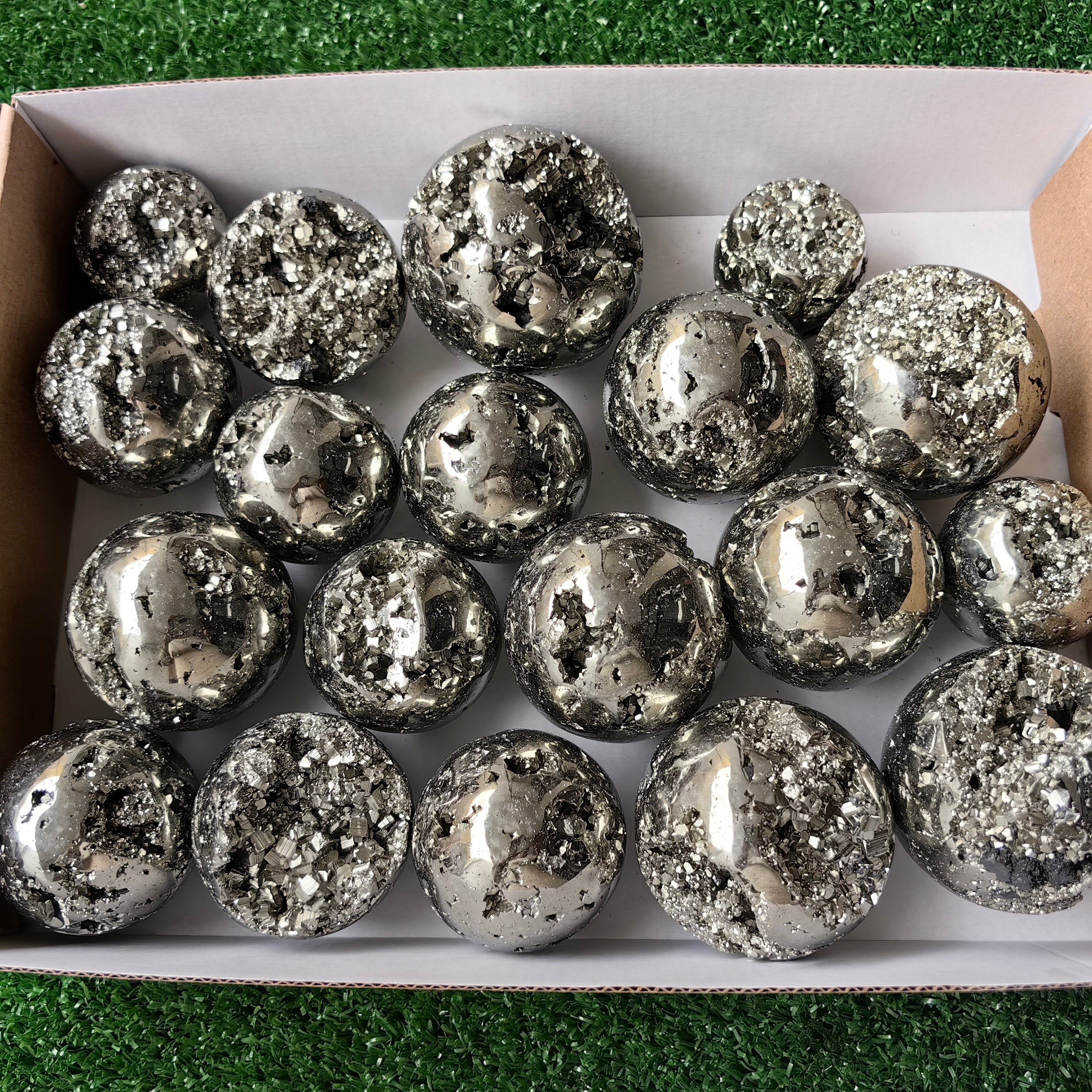 Lot 19 pcs Pyrite Sphere*