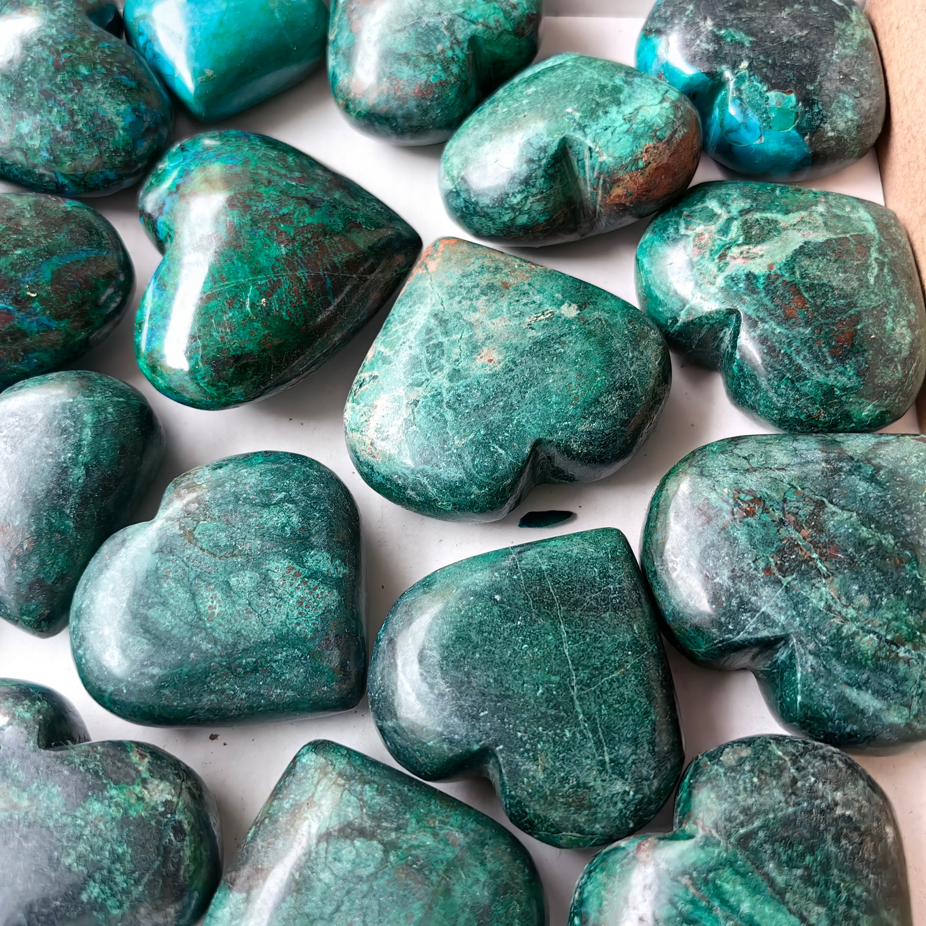 Lot 25 pcs Chrysocolla Heart*