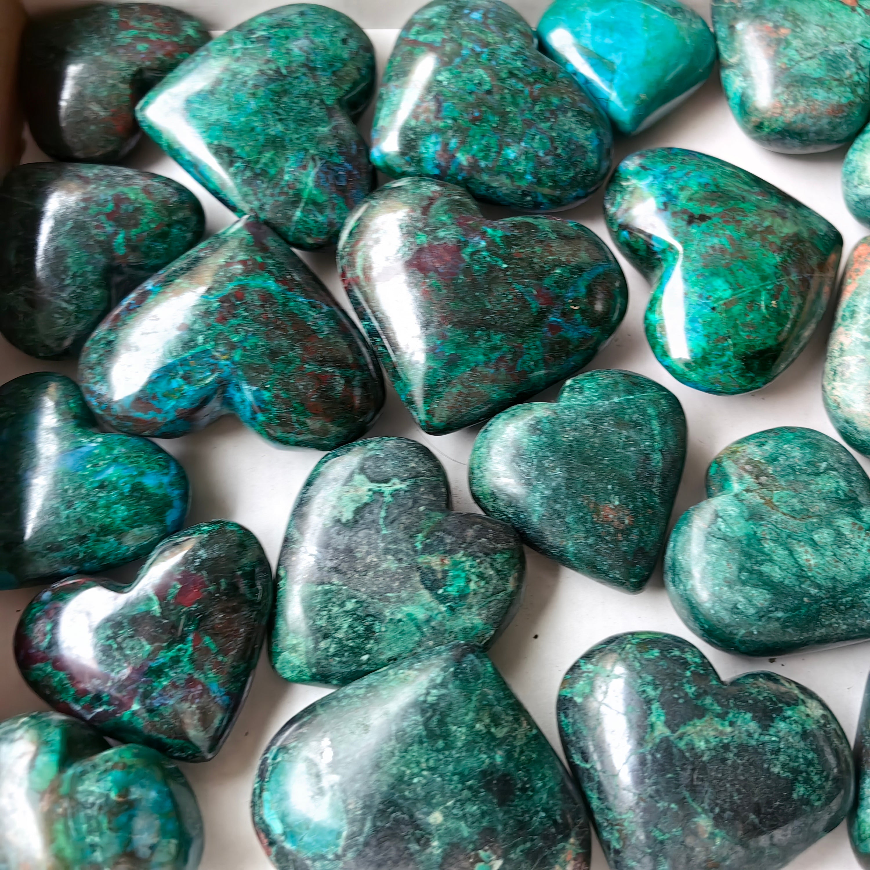 Lot 25 pcs Chrysocolla Heart*