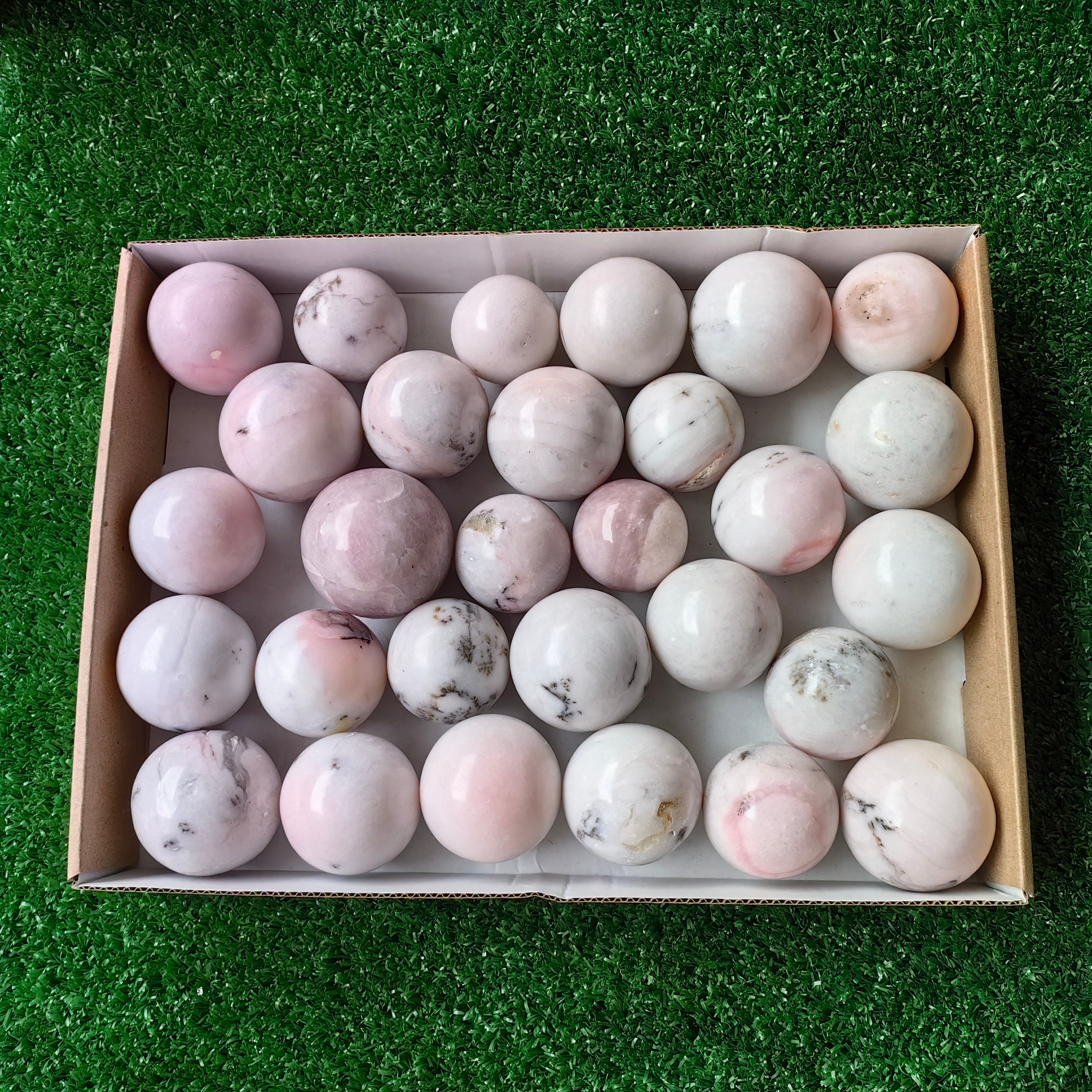 Lot 29 pcs Pink Opal Sphere*