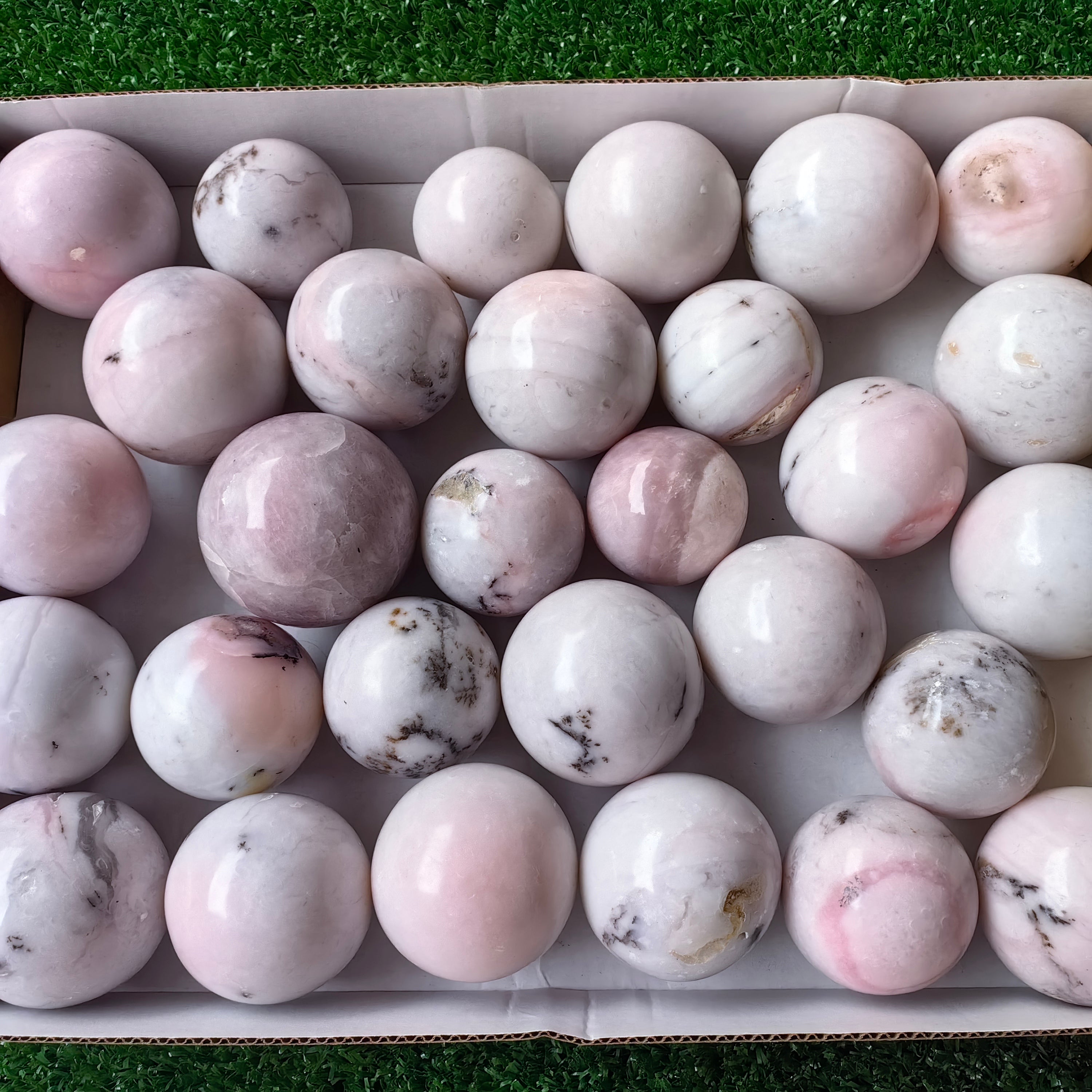 Lot 29 pcs Pink Opal Sphere*