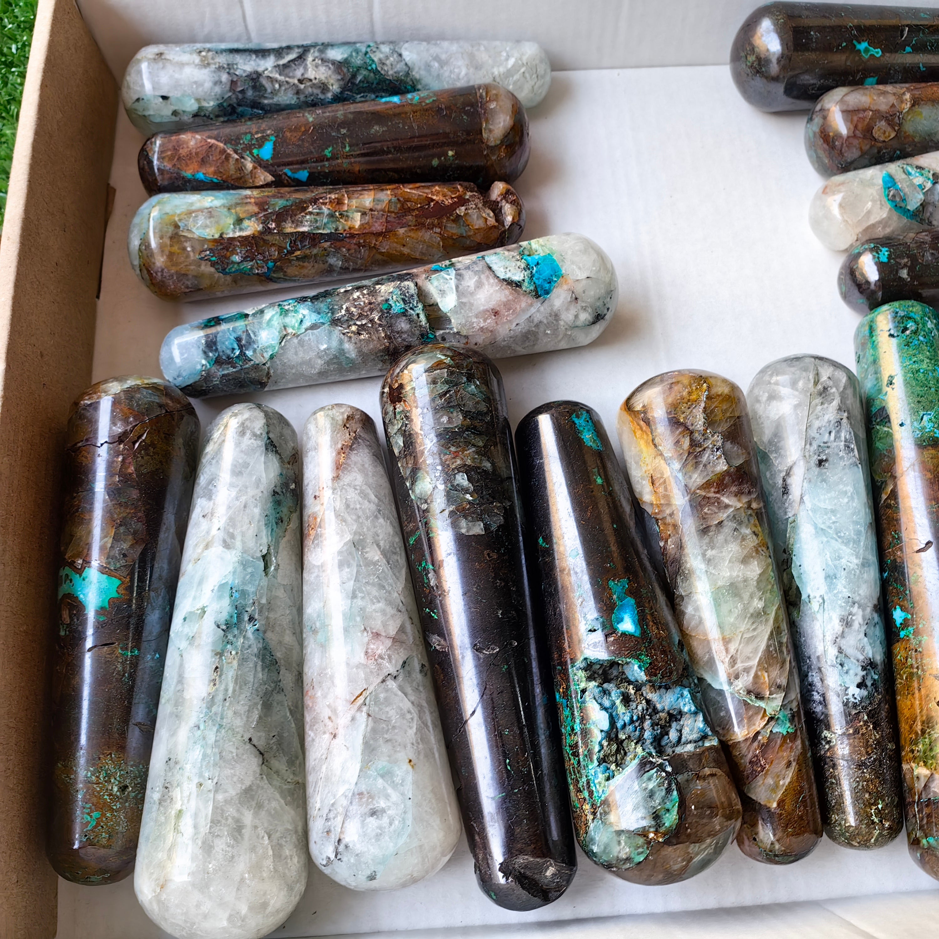 Lot 20 pcs Chrysocolla Quantum Quattro  Wand