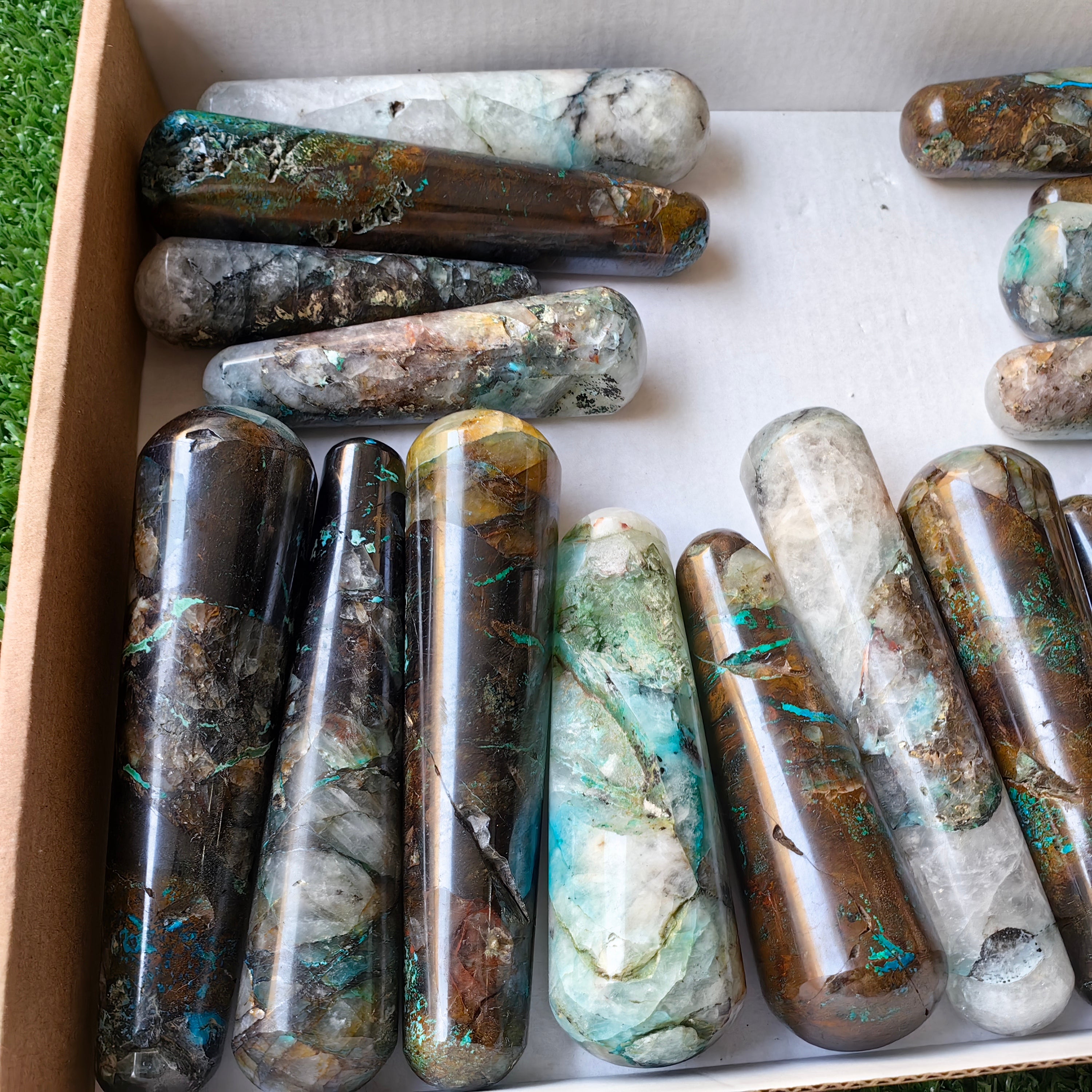 Lot 19 pcs Chrysocolla Quantum Quattro Wand