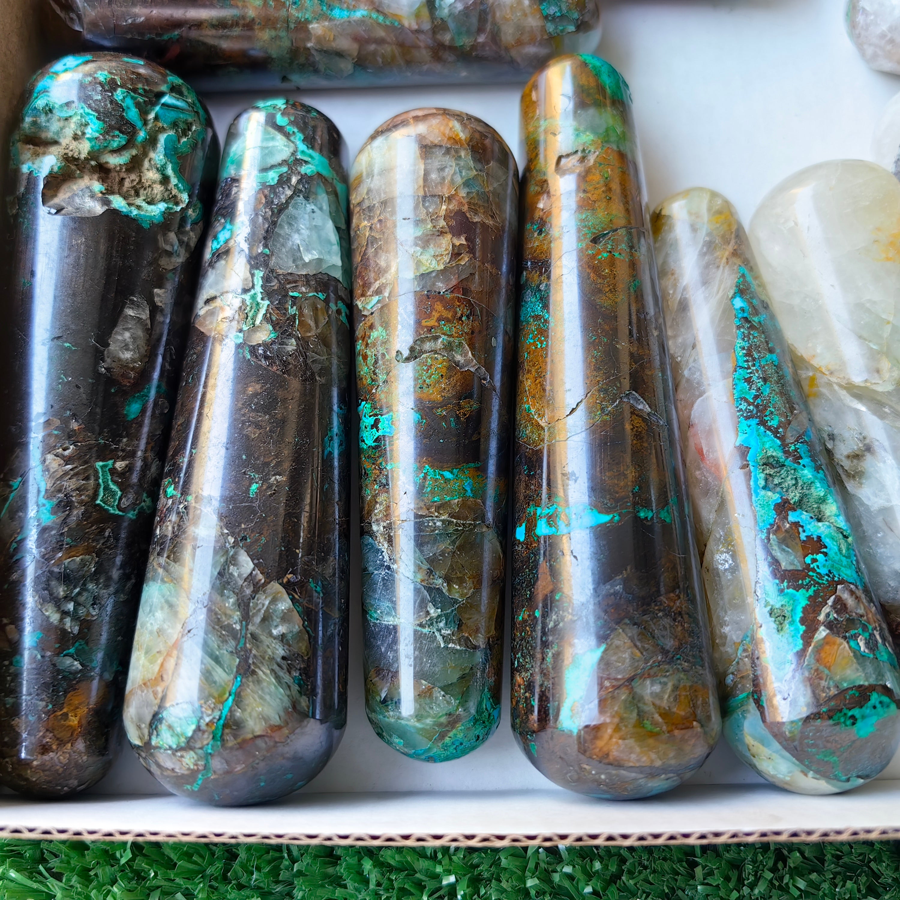 Lot 19 pcs Chrysocolla Quantum Quattro Wand
