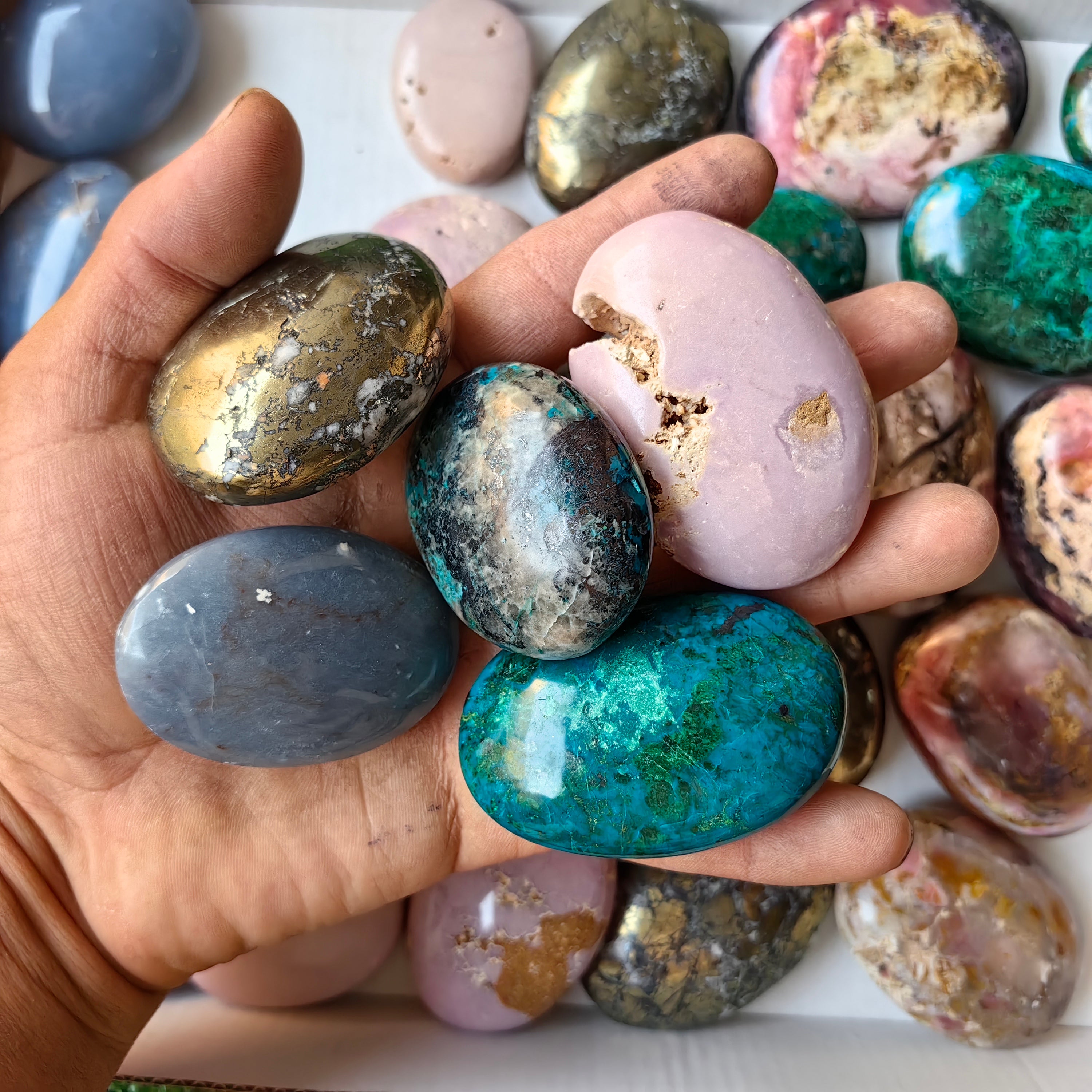 Lot 31 pcs Mixed Stone Palm